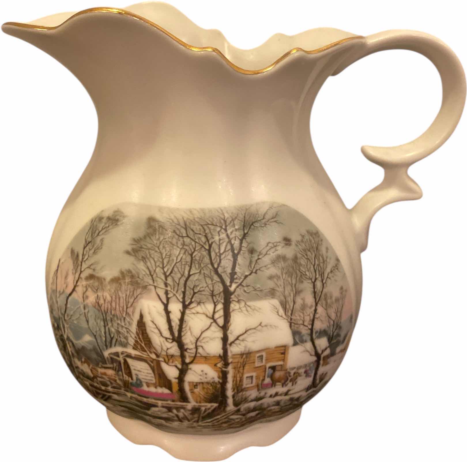 Photo 1 of AVON AWARD CURRIER & IVES PITCHER 6 1/2”