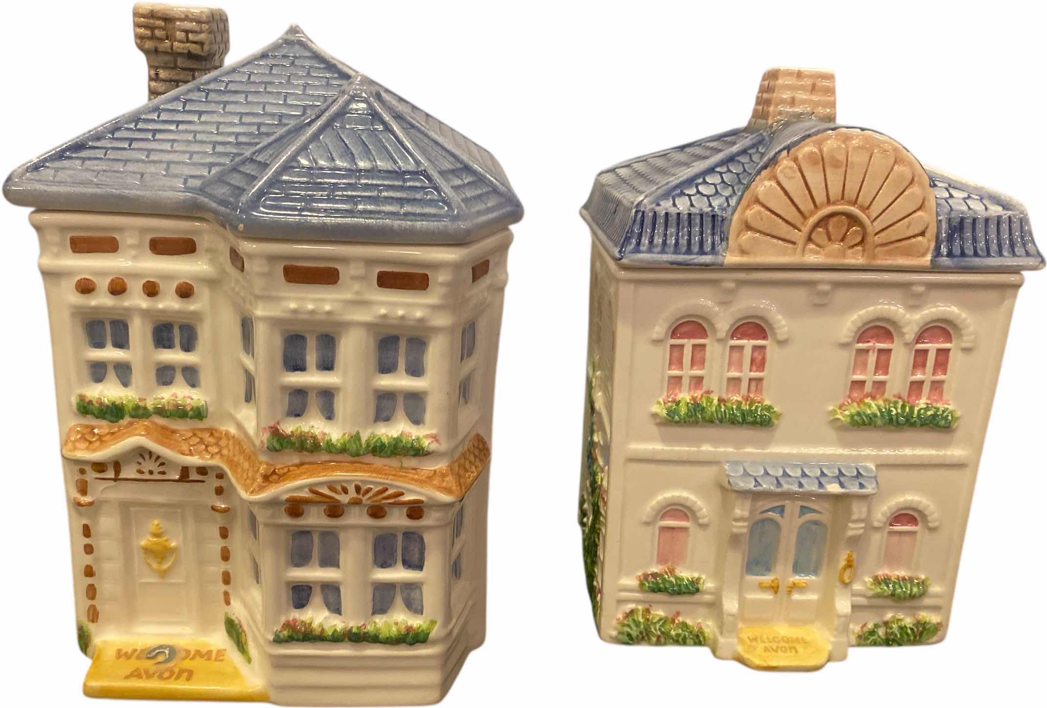 Photo 1 of 2 - AVON TOWNHOUSE CANISTERS H9”