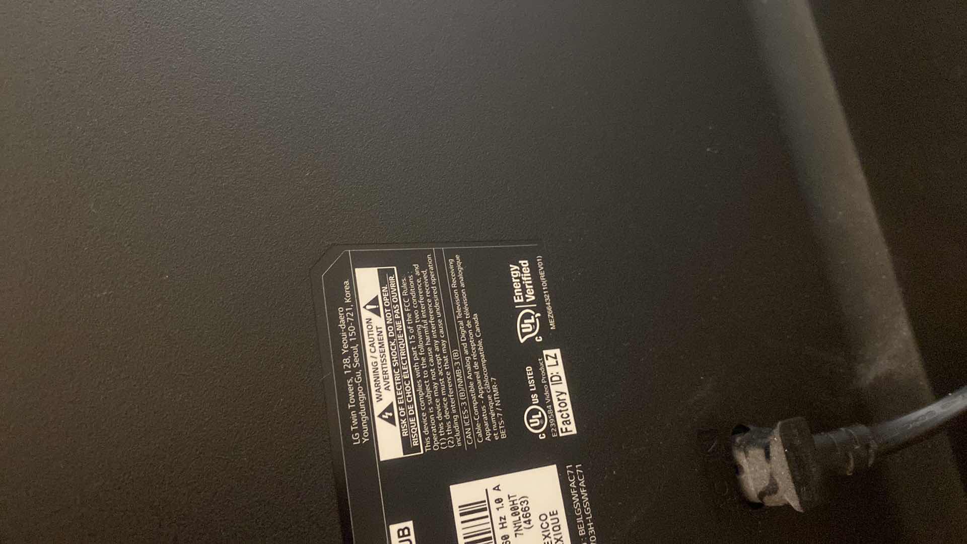 Photo 1 of 48” LG TV WITH REMOTE 2017 (sound bar sold separately)