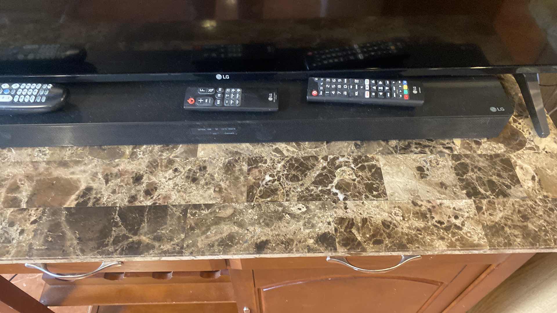 Photo 1 of BAR CART WITH MARBLE TOP 45“ x 18 1/2“ H 35”