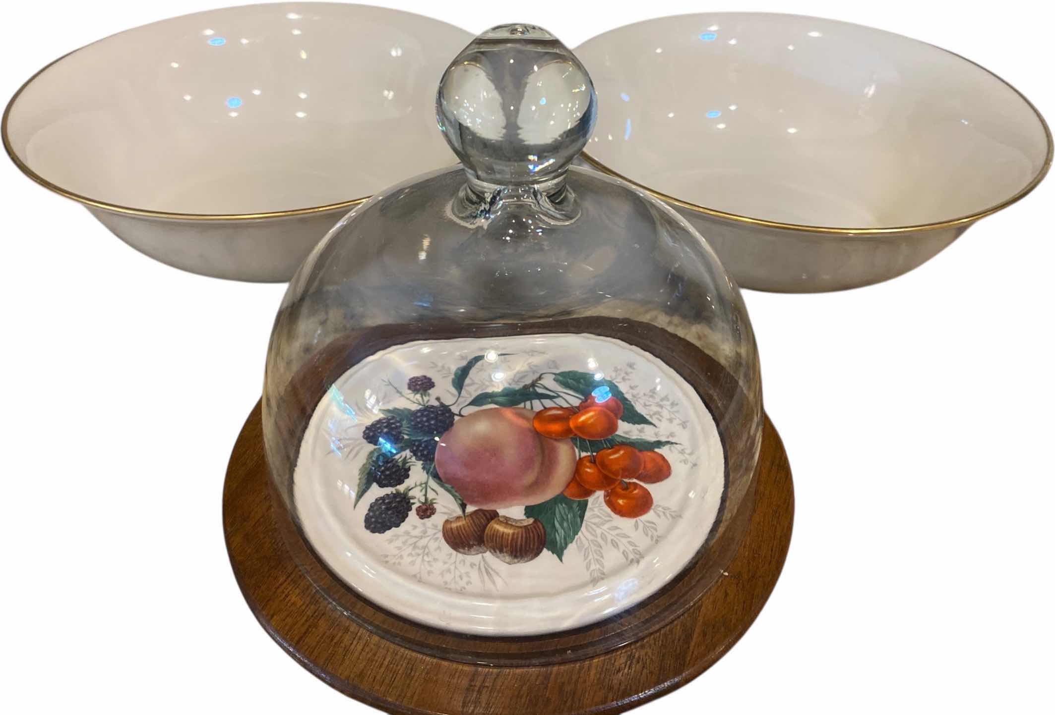 Photo 1 of 2 - AVON PRESIDENTS BOWLS 9 1/2” & DOMED CHEESE SERVER