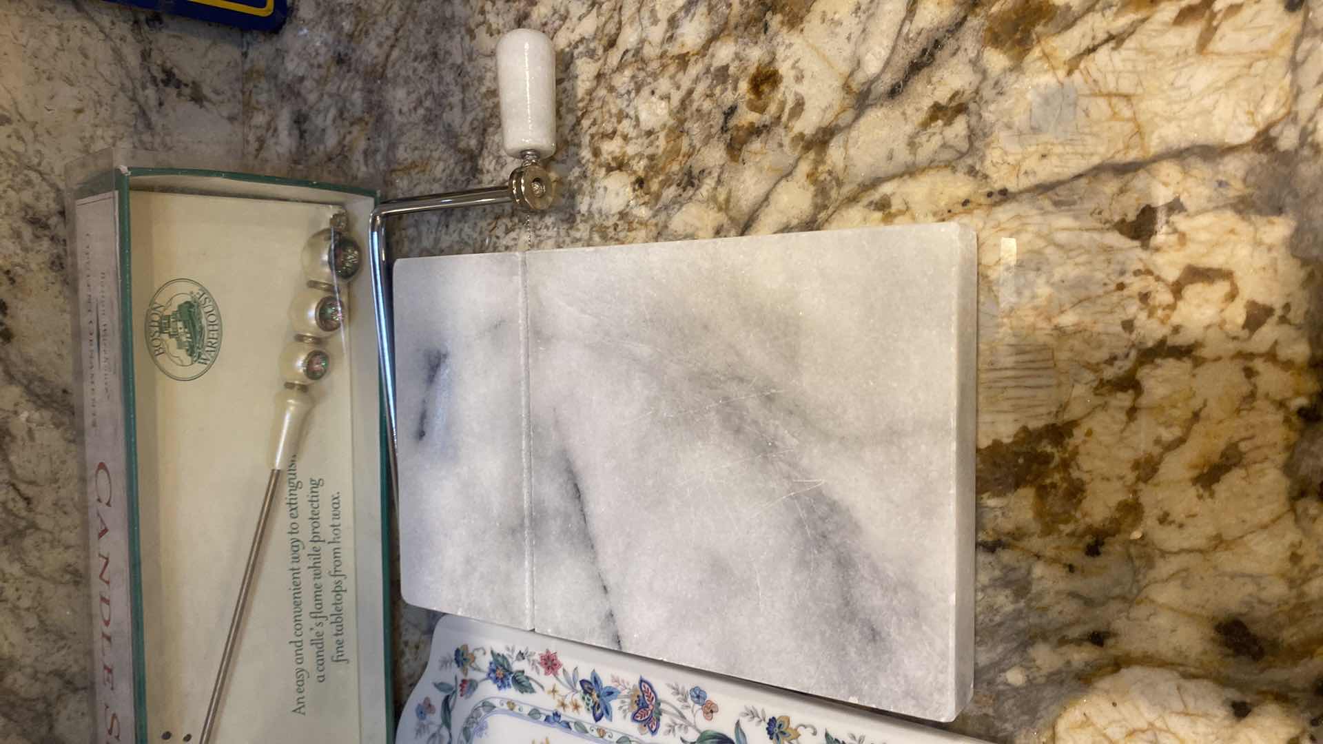 Photo 1 of CANDLE SNUFFER WALL PLAQUE & MARBLE CHEESE BOARD