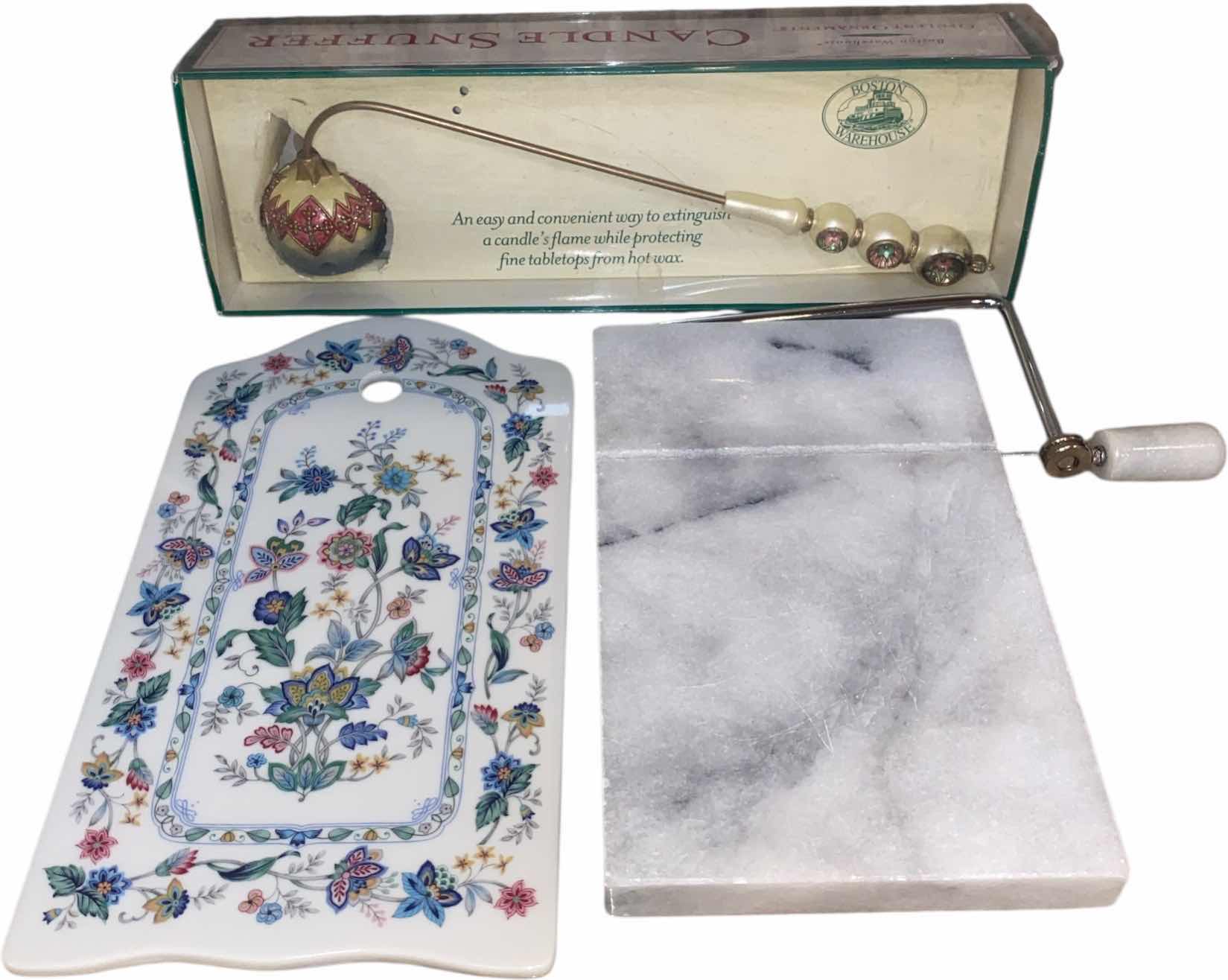 Photo 1 of CANDLE SNUFFER WALL PLAQUE & MARBLE CHEESE BOARD