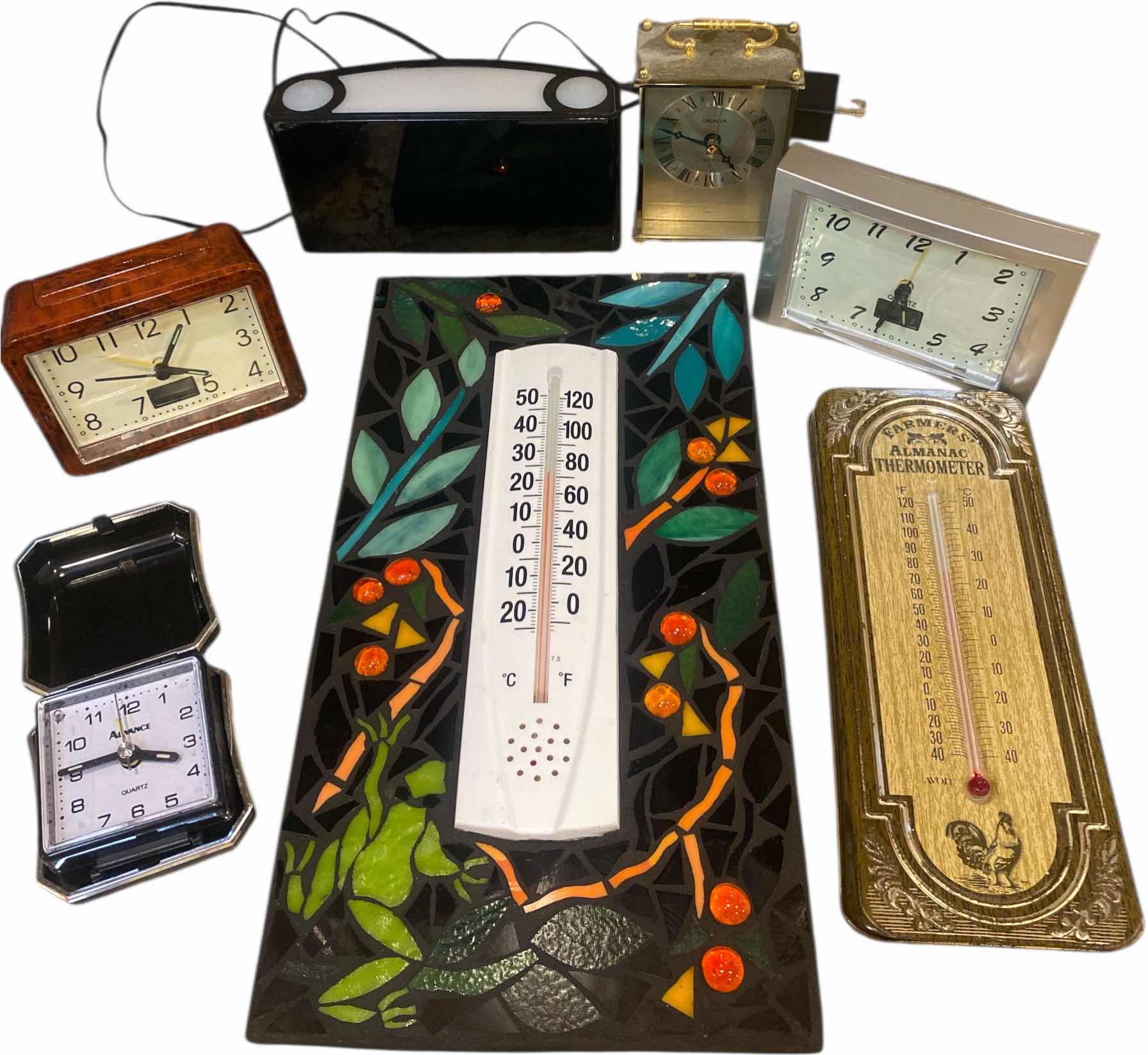 Photo 1 of 5 CLOCKS & 2 THERMOMETERS