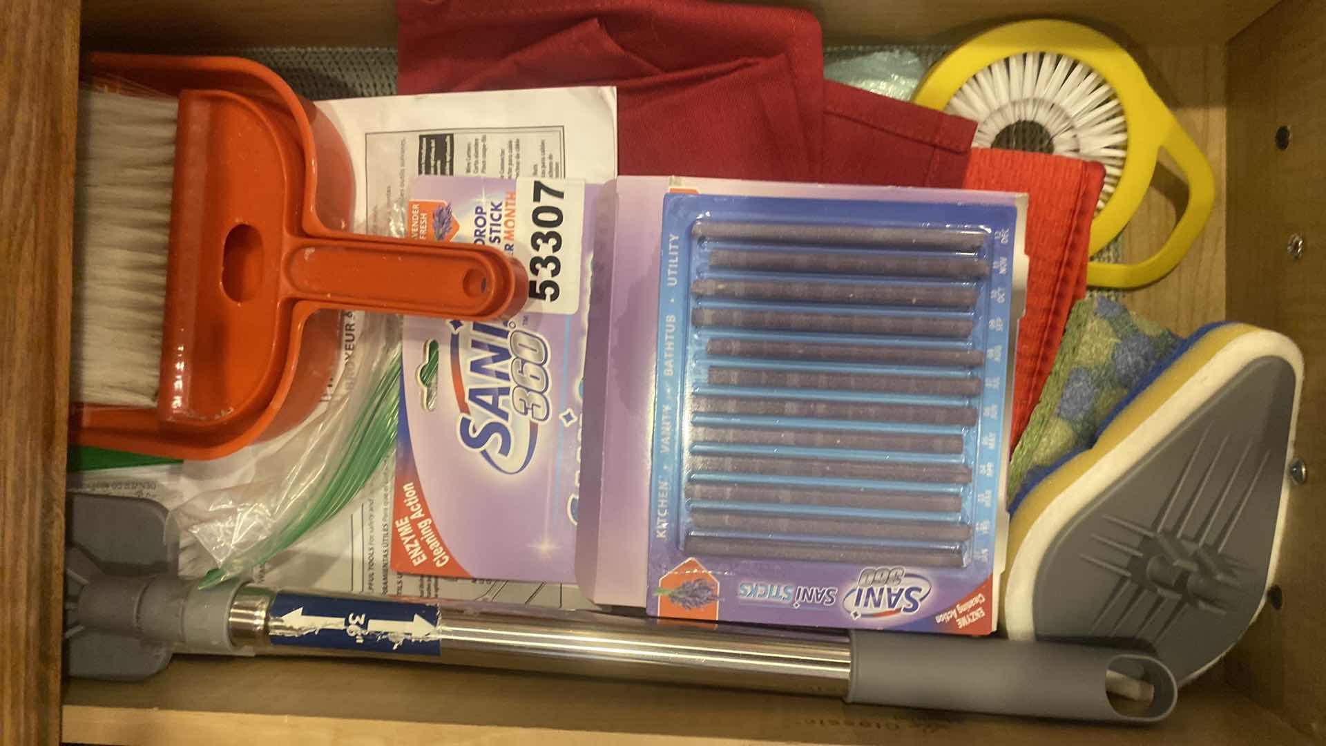 Photo 1 of CONTENTS OF 2 CABINET - CLEANING SUPPLIES