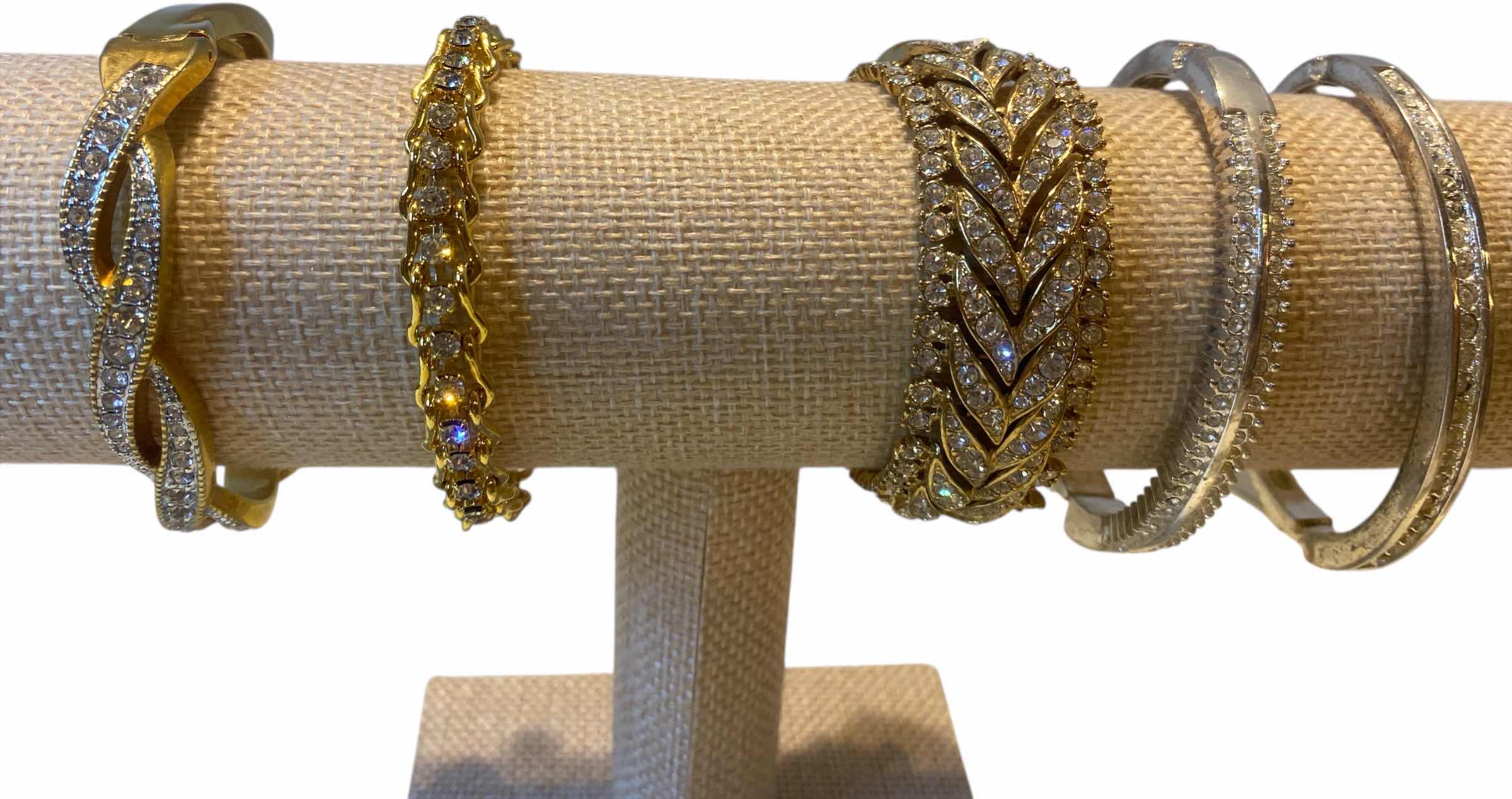 Photo 1 of 5 - BRACELETS FASHION JEWELRY (large CZ bracelet is missing a stone)