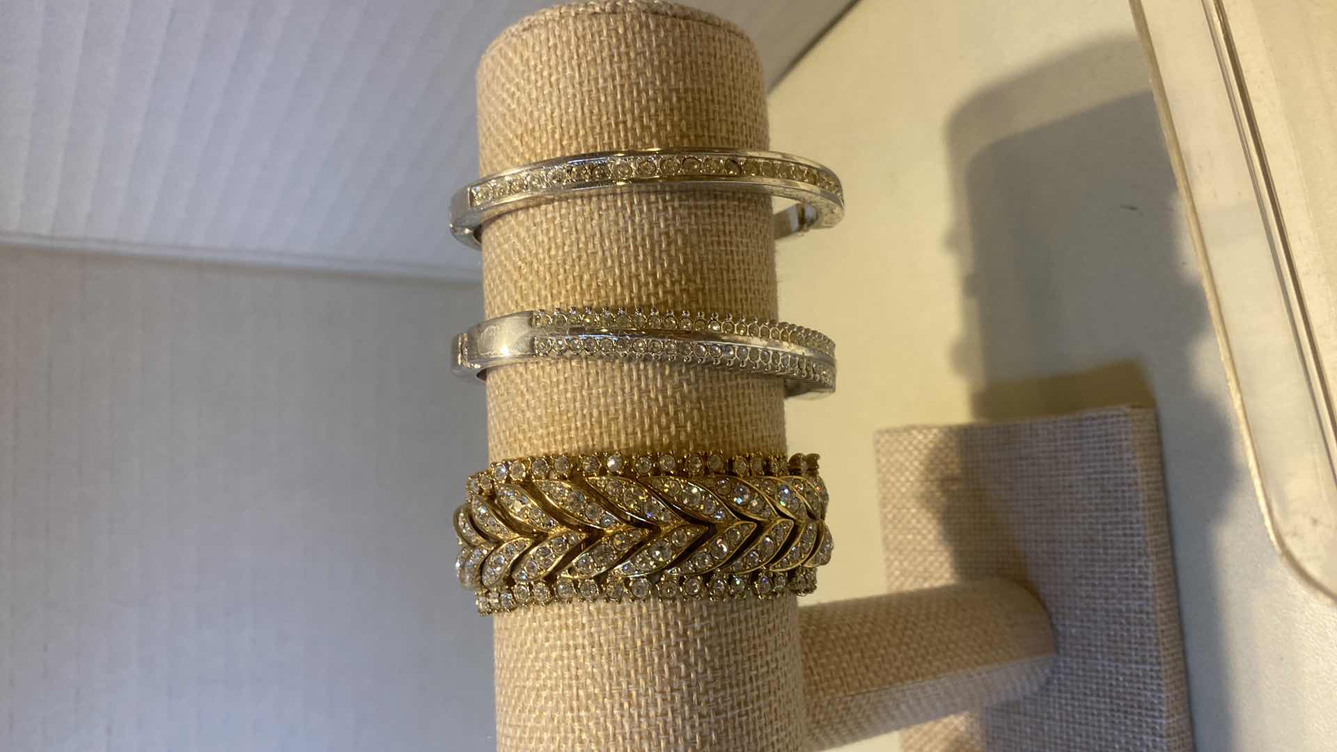 Photo 1 of 5 - BRACELETS FASHION JEWELRY (large CZ bracelet is missing a stone)