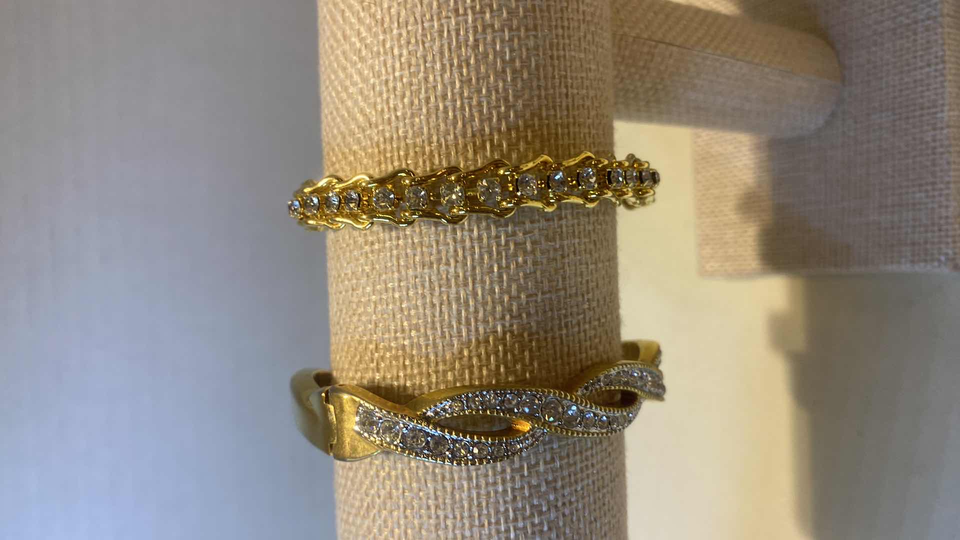 Photo 1 of 5 - BRACELETS FASHION JEWELRY (large CZ bracelet is missing a stone)