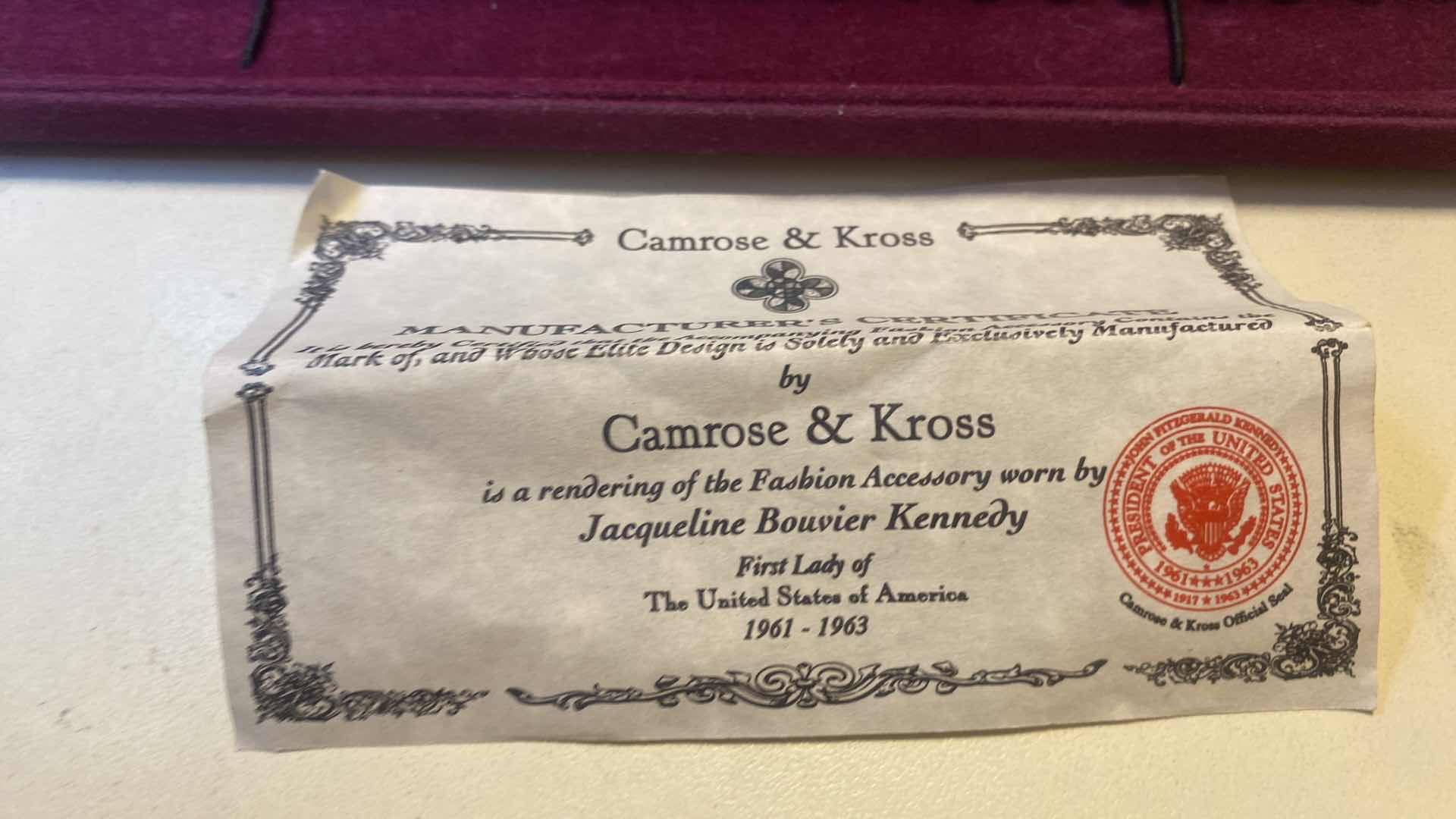 Photo 1 of CAMROSE & KROSS RENDERING OF JACQUELINE BOUVIER KENNEDY FASHION ACCESSORY BRACELET