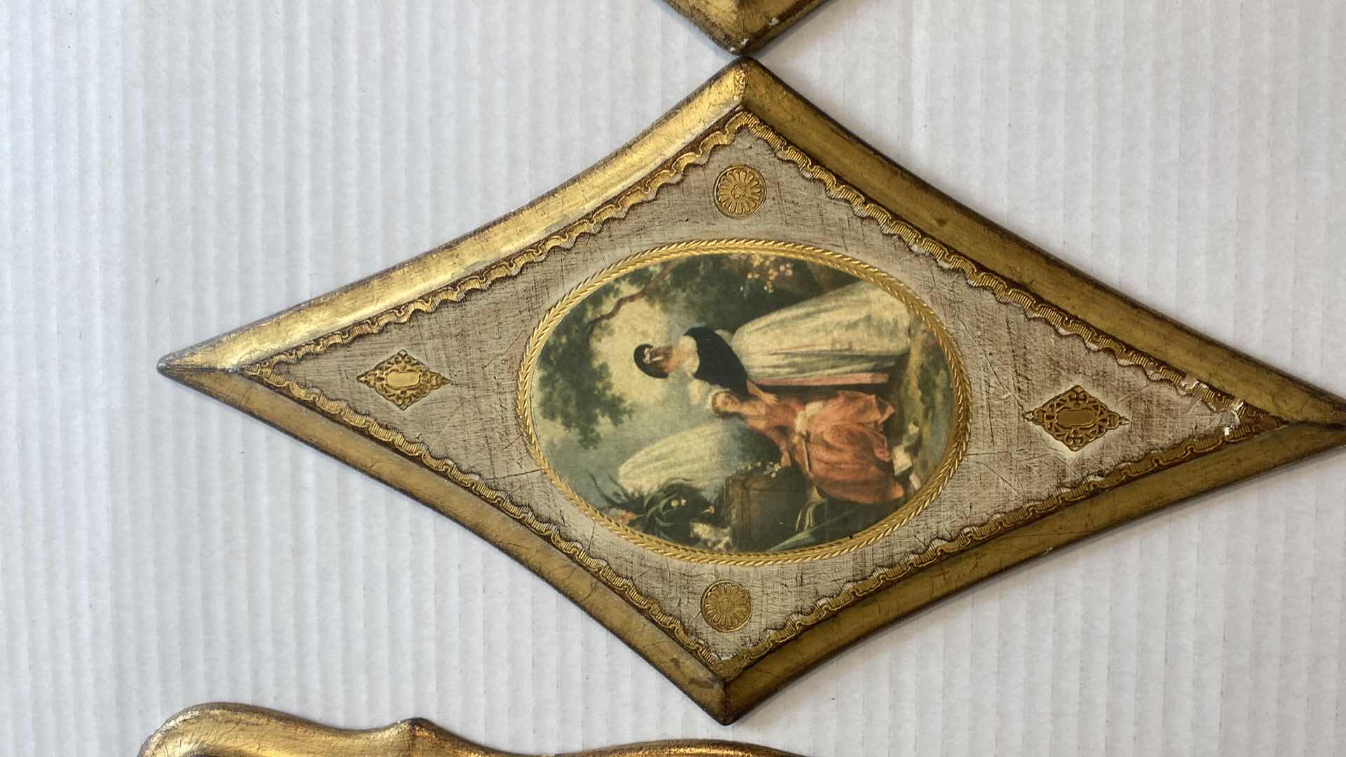 Photo 1 of 4 - WOOD PLAQUES VICTORIAN ARTWORK LARGEST 8” x 16”