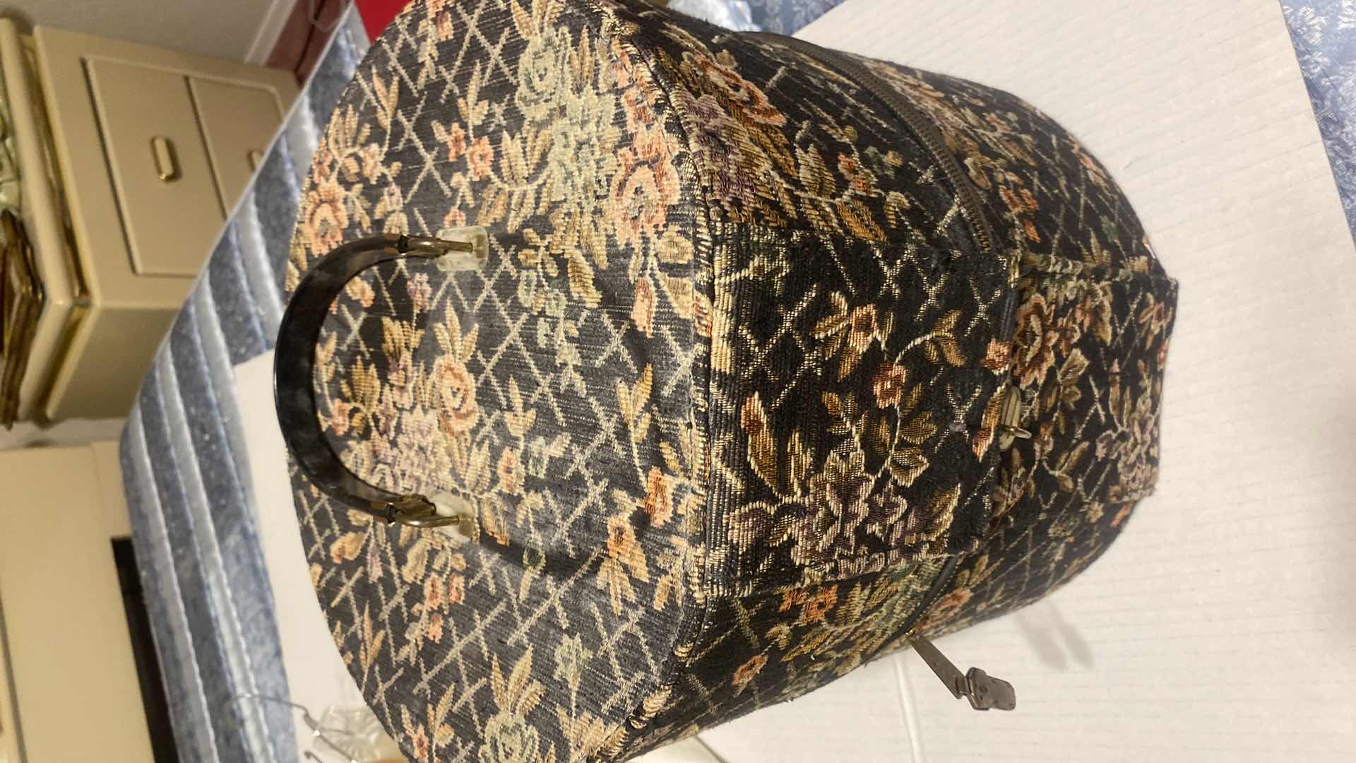 Photo 1 of 13” TAPESTRY MEDIUM HAT BAG H13”
