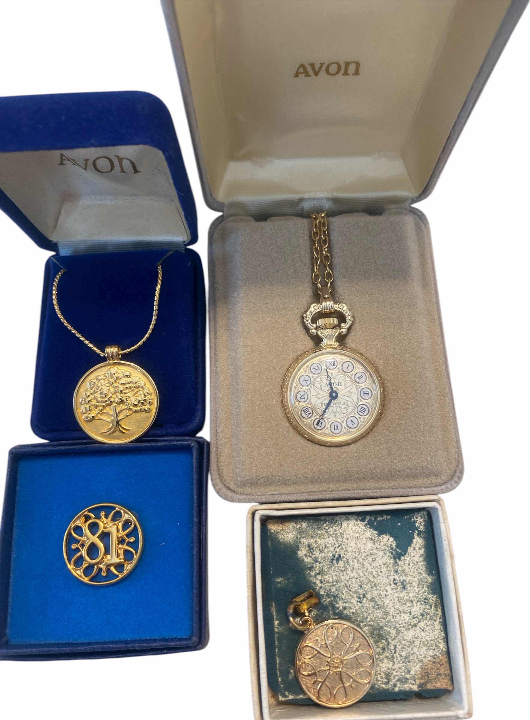 Photo 1 of 4 - AVON REPRESENTATIVE PINS WATCH & NECKLACE