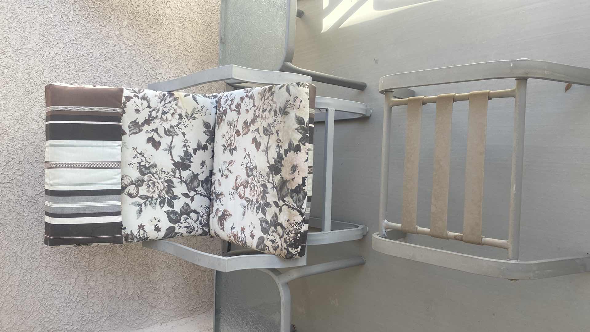 Photo 1 of 7 PIECE PATIO SET 2 CHAIRS OTTOMANS & 3 TABLES