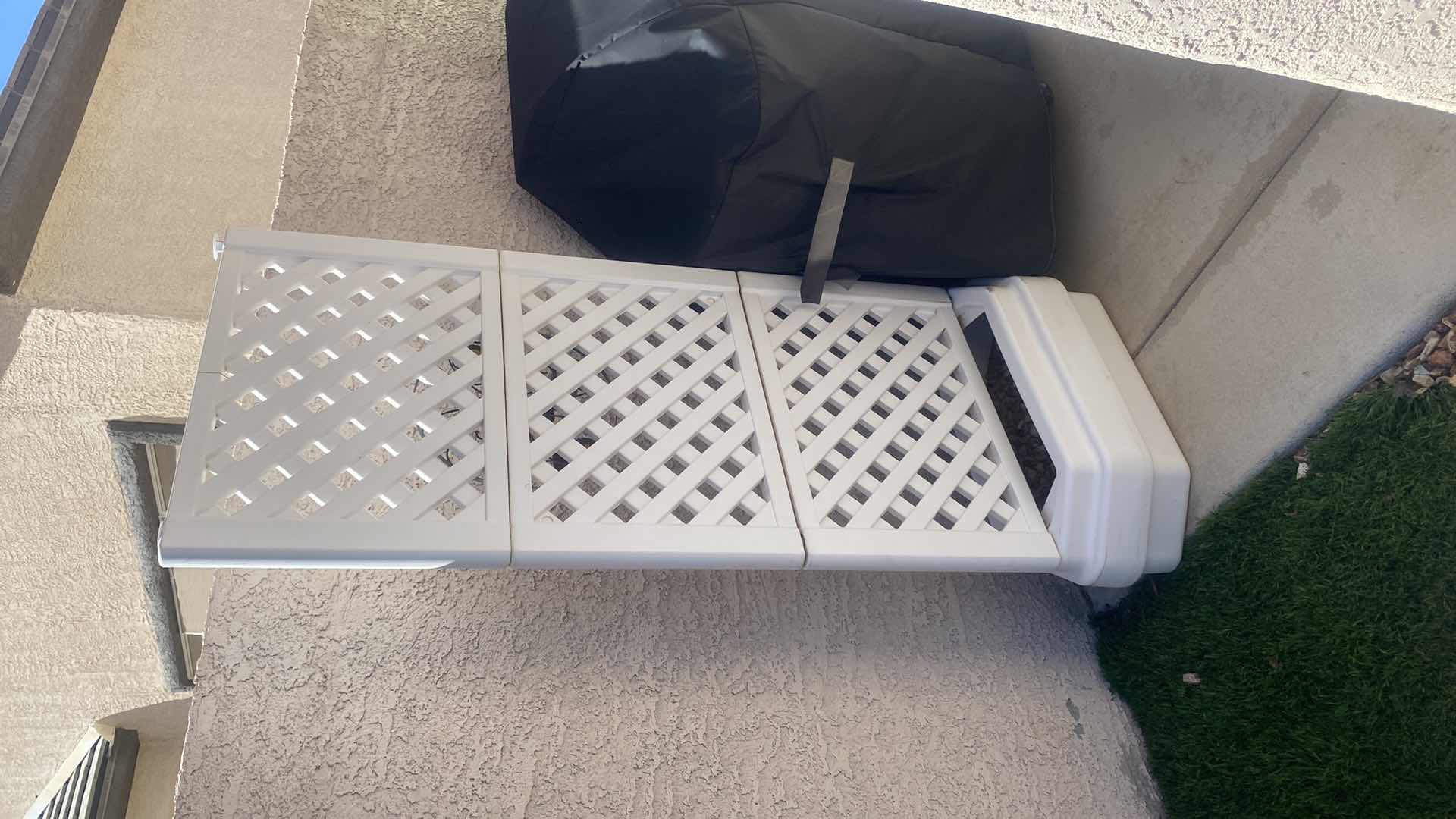 Photo 1 of 2 RESIN PLANTERS WITH LATTICE 40” X 11 H 6’