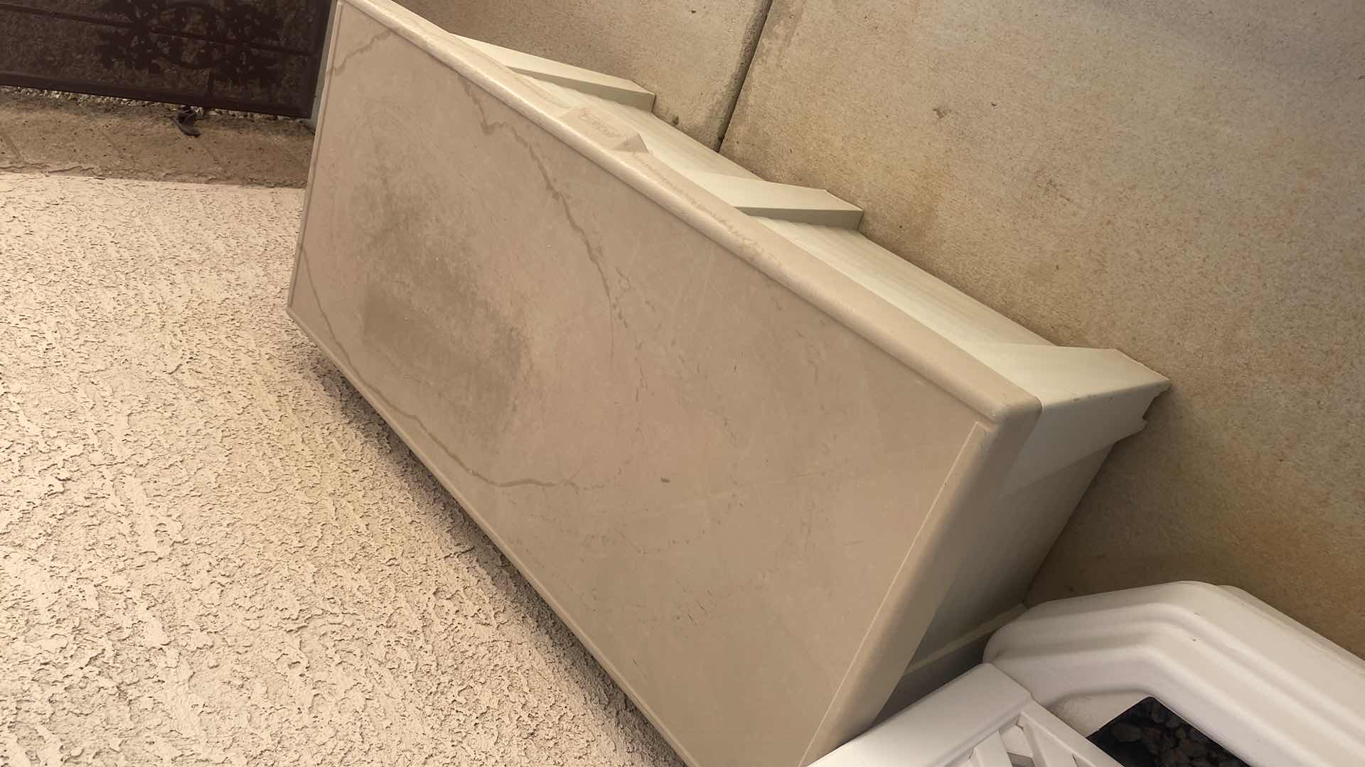 Photo 1 of DECK BOX WITH GARDEN TOOLS 46“ x 21“ H 21”