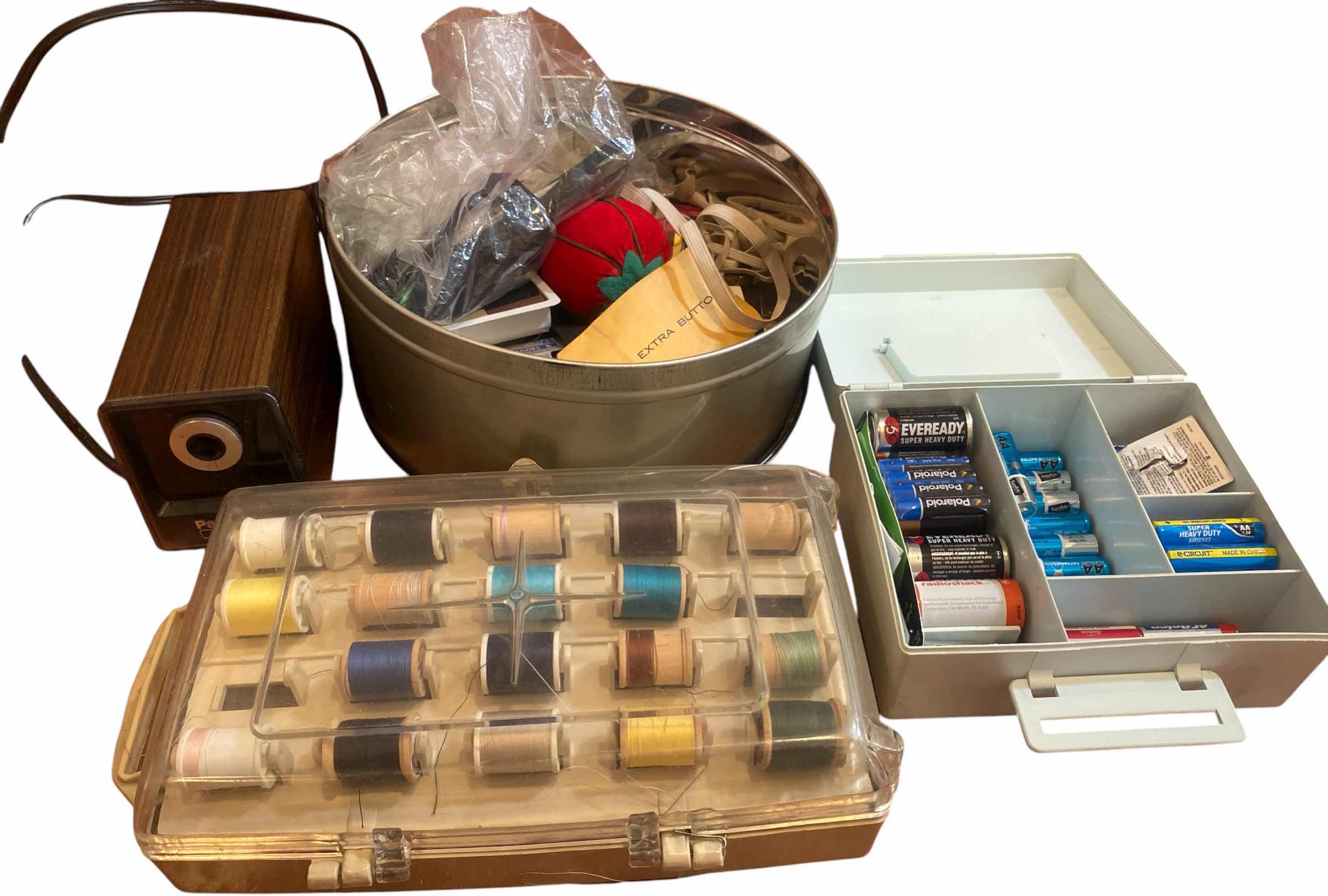 Photo 1 of HOUSEHOLD ITEMS - BATTERIES SEWING NOTIONS & PENCIL SHARPENER