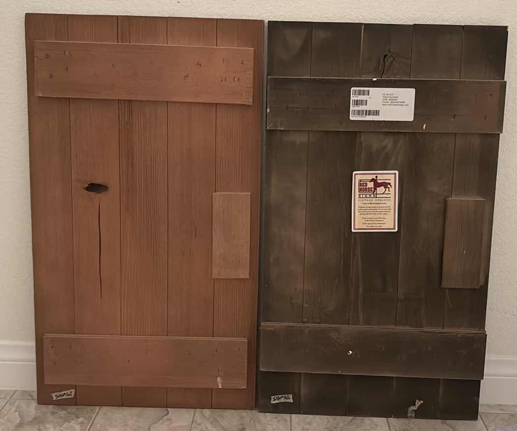 Photo 1 of (2) PCS MERMAID WOODEN ARTWORK 15”X26”