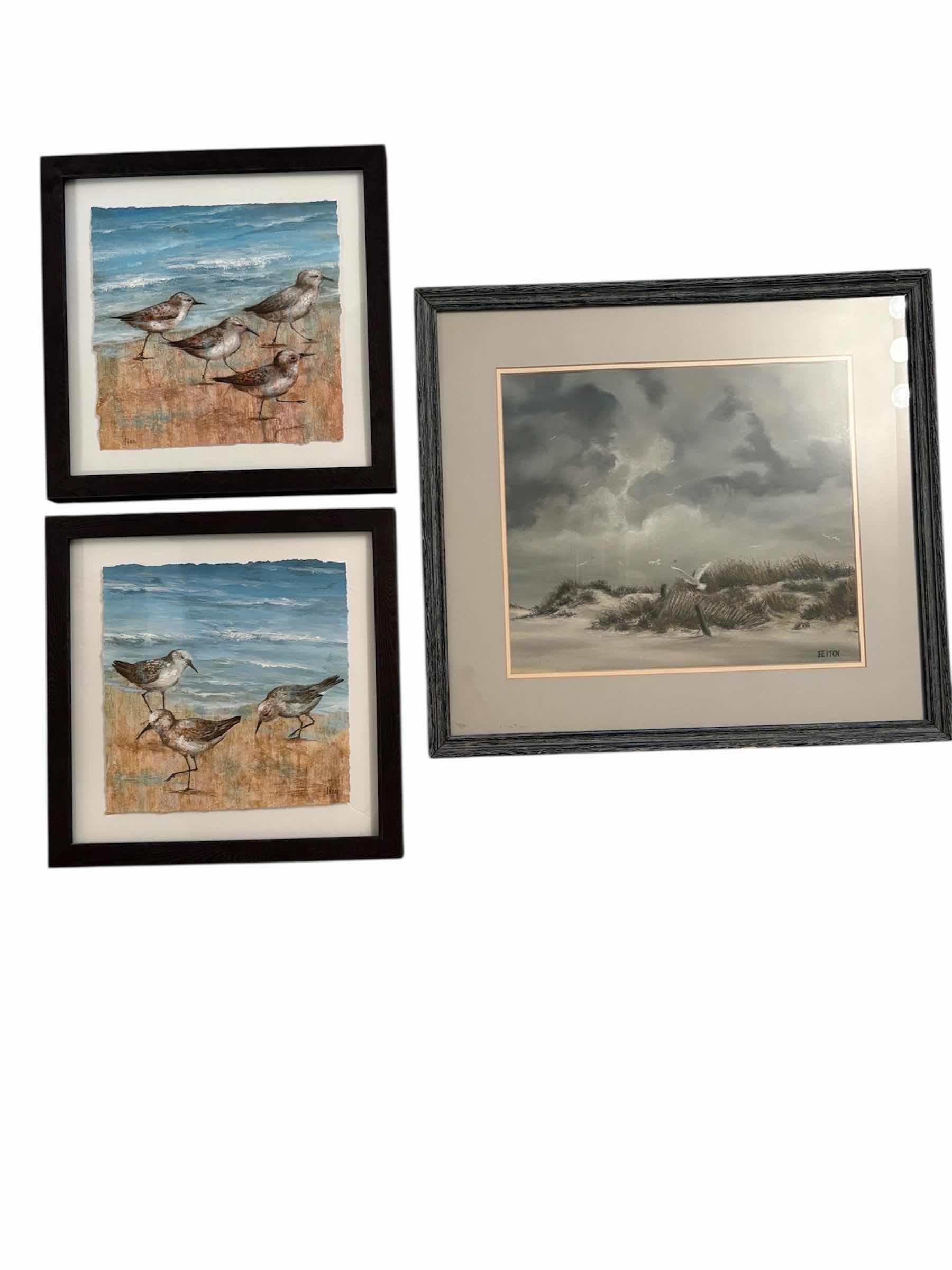 Photo 1 of (3) PCS COASTAL THEMED FRAMED ARTWORK 23' x 21'