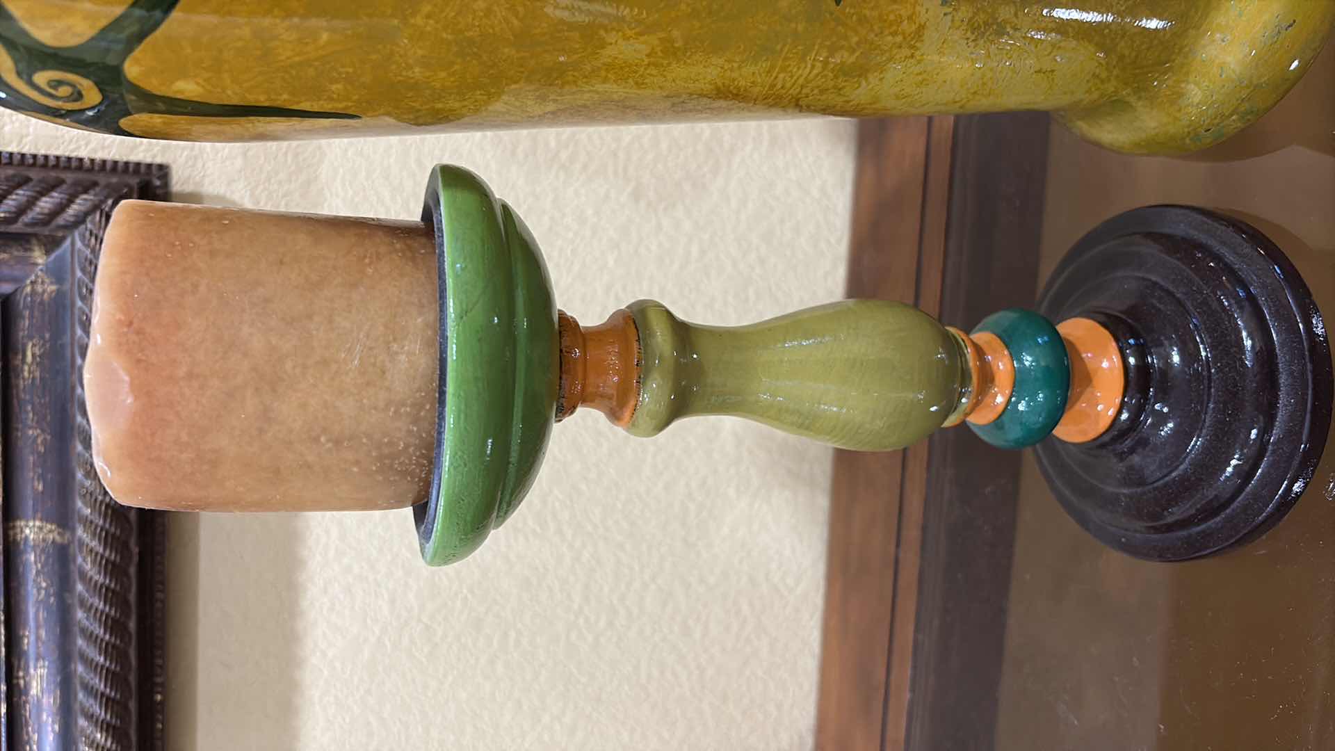 Photo 1 of (3)PCS DECORATIVE VASE, CANDLE HOLDERS