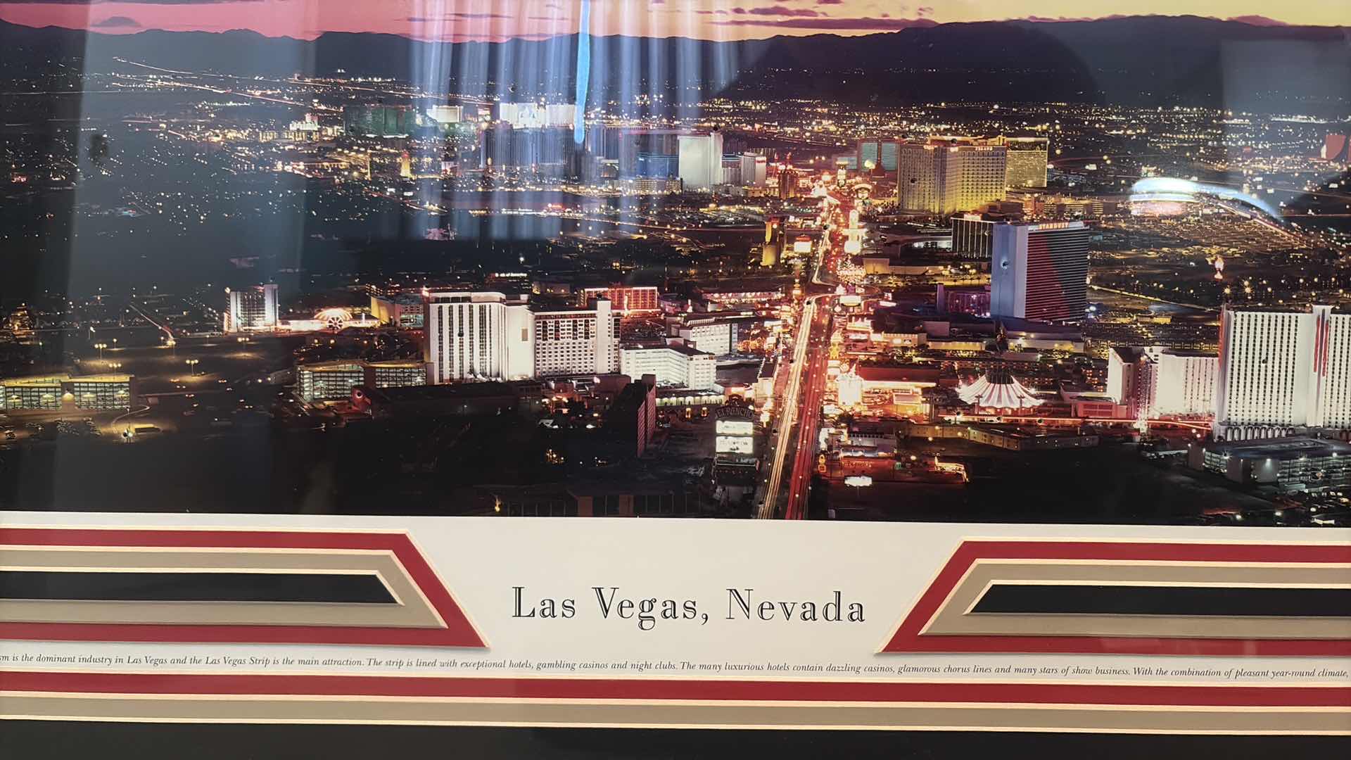 Photo 1 of LAS VEGAS STRIP FRAMED ARTWORK 47”X20”