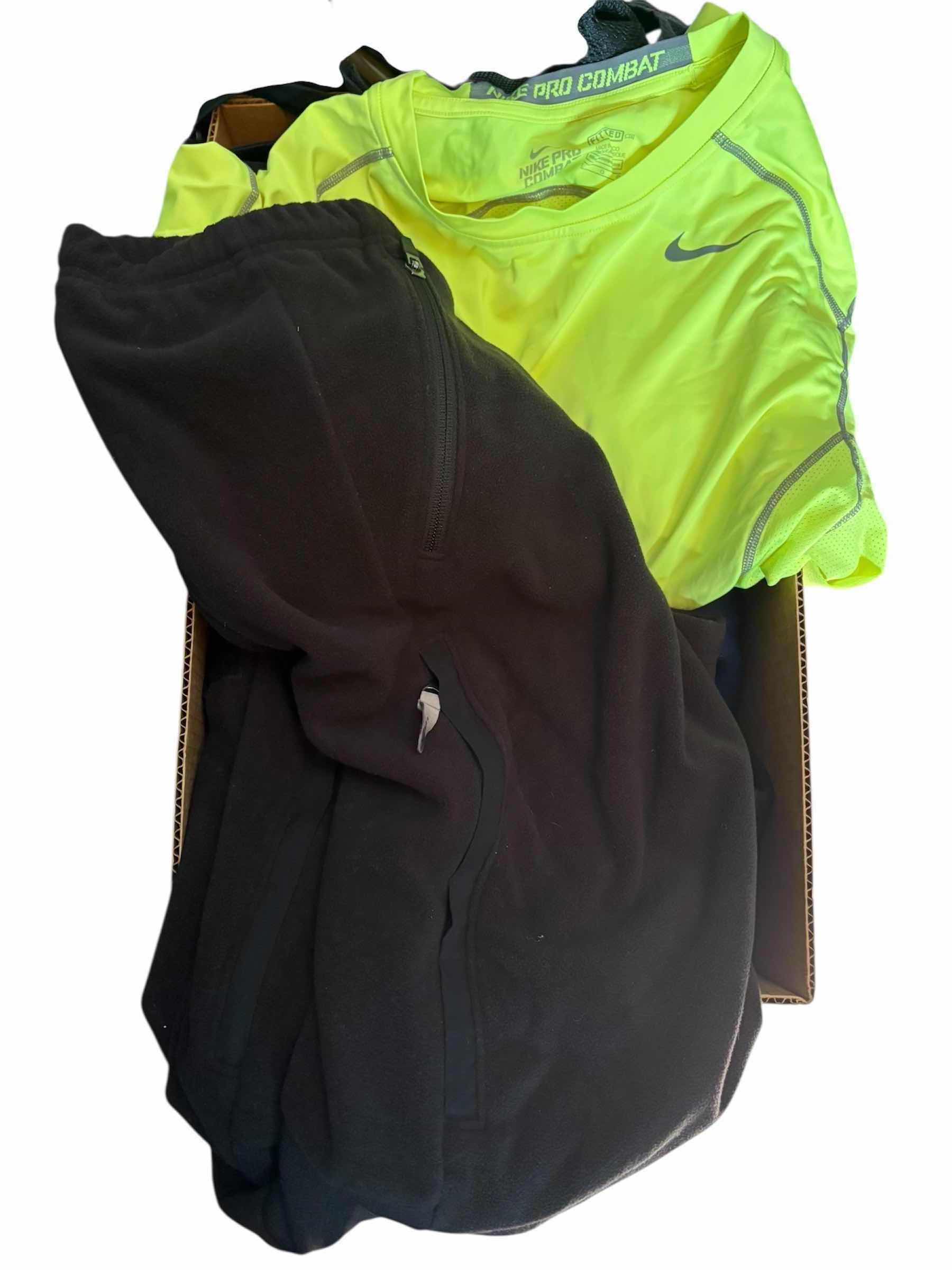 Photo 1 of CONTENTS OF BOX-LARGE MENS CLOTHING, ACCESSORIES