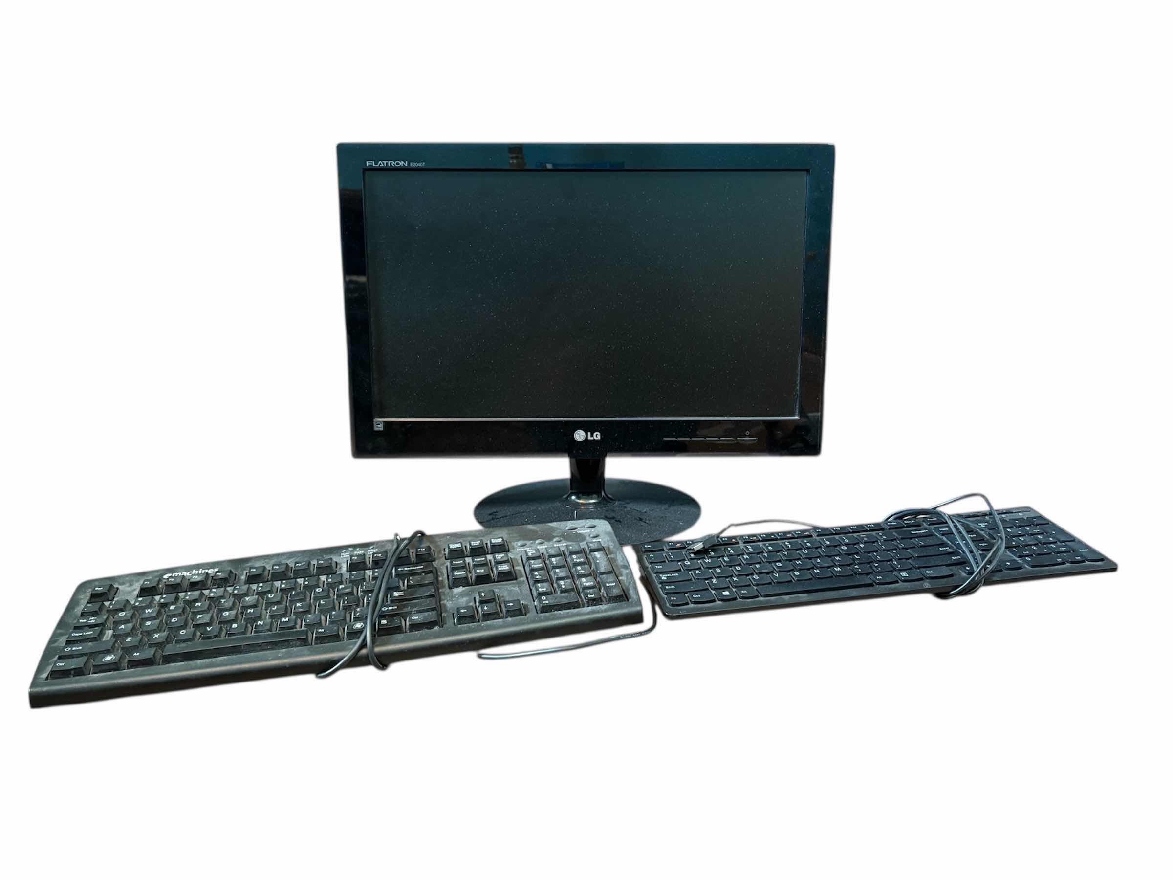 Photo 1 of (3)PCS OFFICE-LG MONITOR 20”, KEYBOARDS