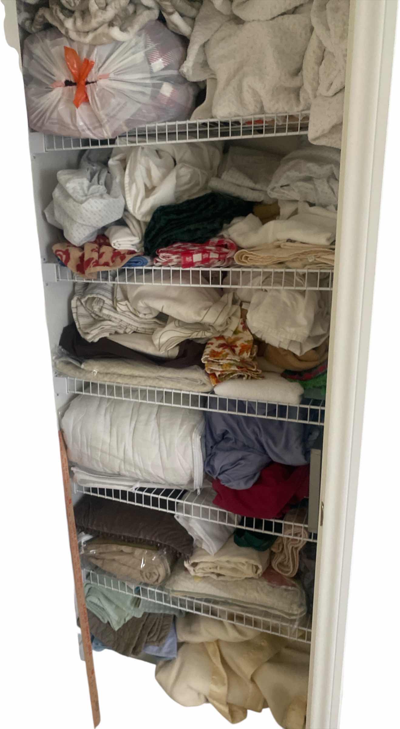 Photo 1 of LINEN CLOSET BLANKETS SHEETS TABLECLOTHS