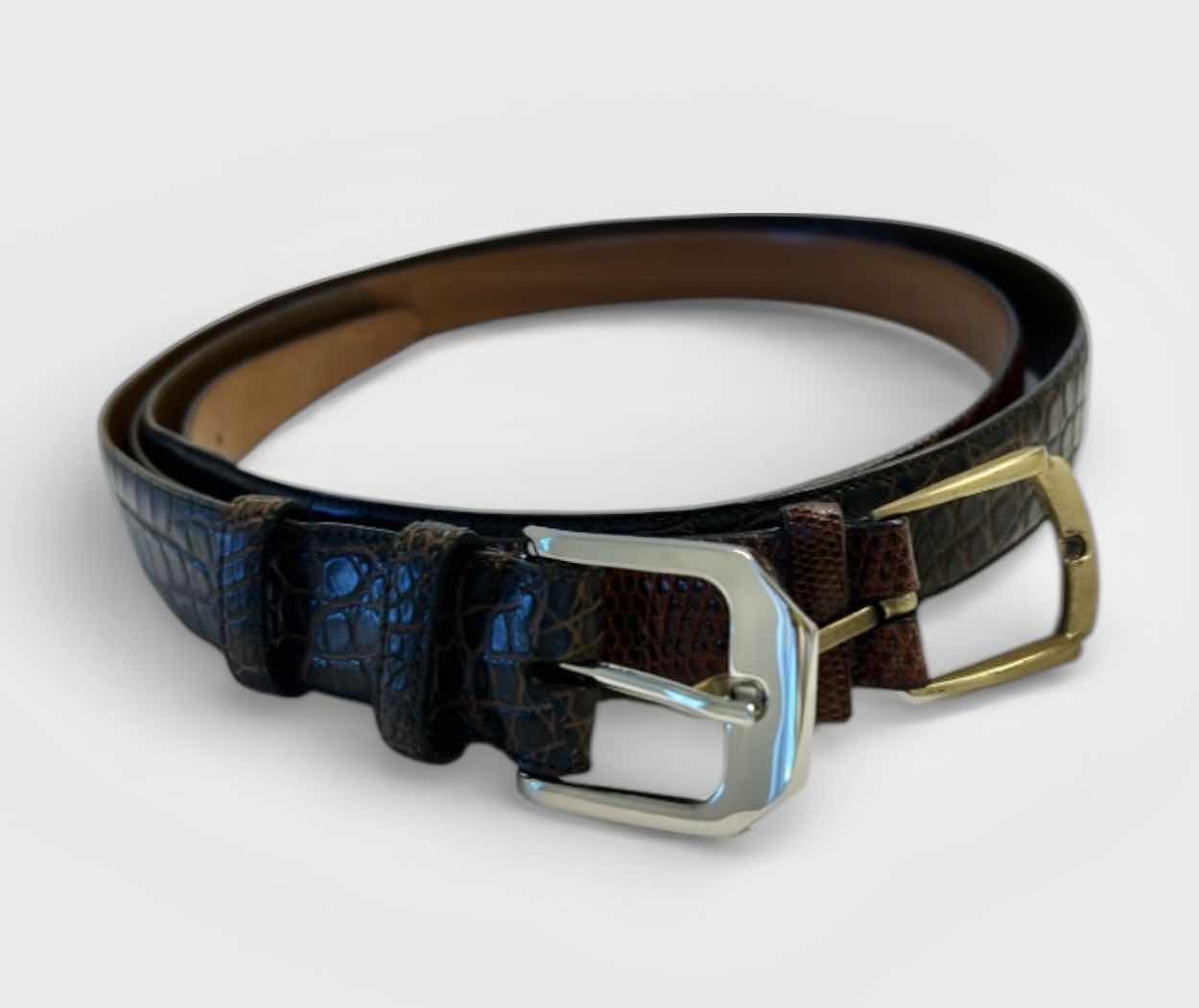 Photo 1 of 2 MENS LEATHER BELTS, ALLIGATOR & LIZARD