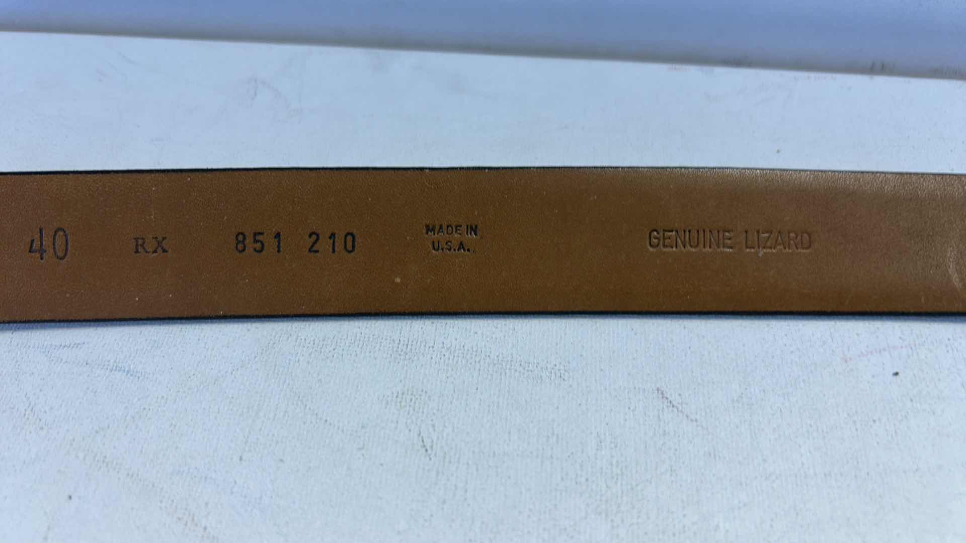 Photo 1 of 2 MENS LEATHER BELTS, ALLIGATOR & LIZARD