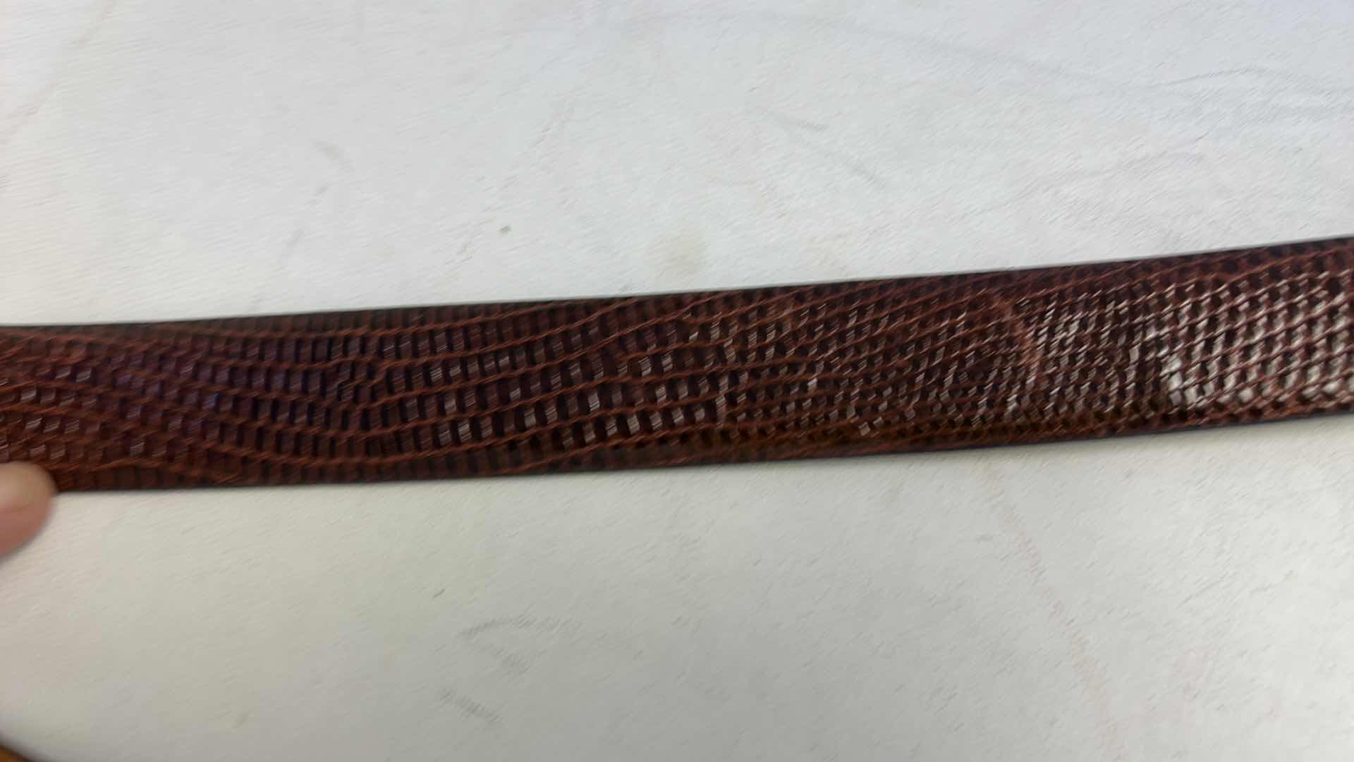 Photo 1 of 2 MENS LEATHER BELTS, ALLIGATOR & LIZARD