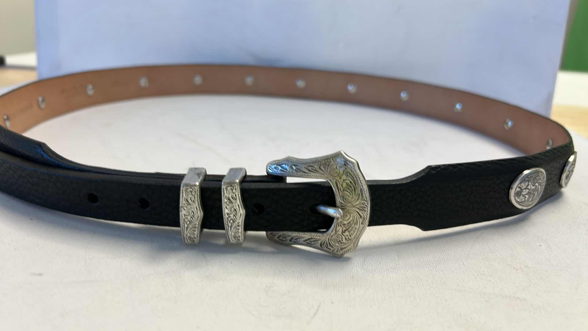 Photo 1 of MENS LEATHER CONCHO BELT