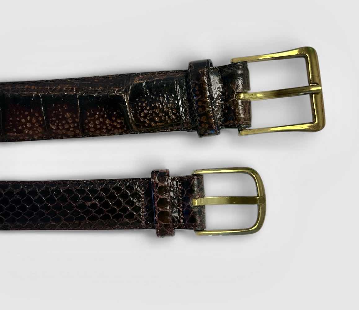 Photo 1 of 2 MENS LEATHER BELTS - SNAKESKIN & CROCODILE