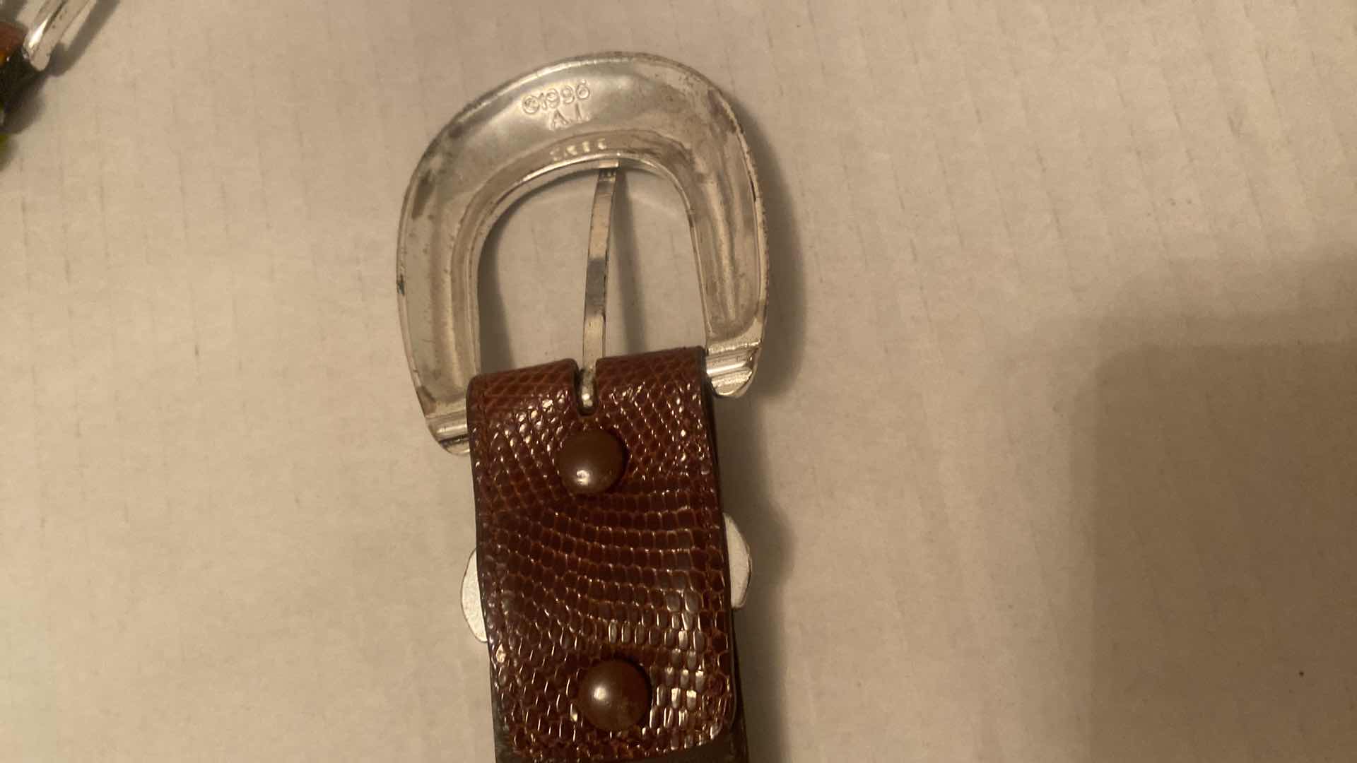 Photo 1 of KEMO SABE GENUINE LIZARD BELT MENS SIZE 38