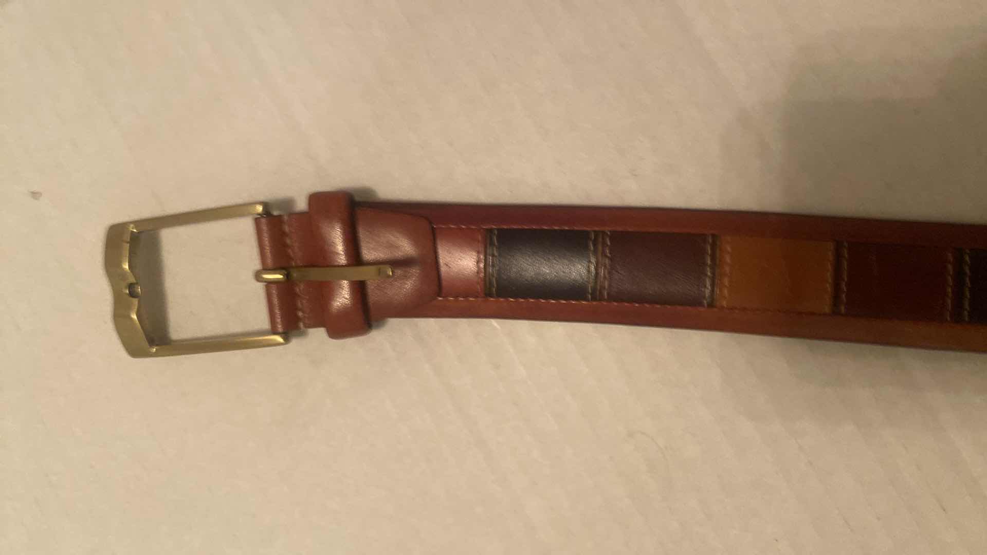 Photo 1 of $250 NAPOLEON  CROCODILE & STROMBERGS LEATHER MADE IN ITALY MENS BELTS SIZE 40