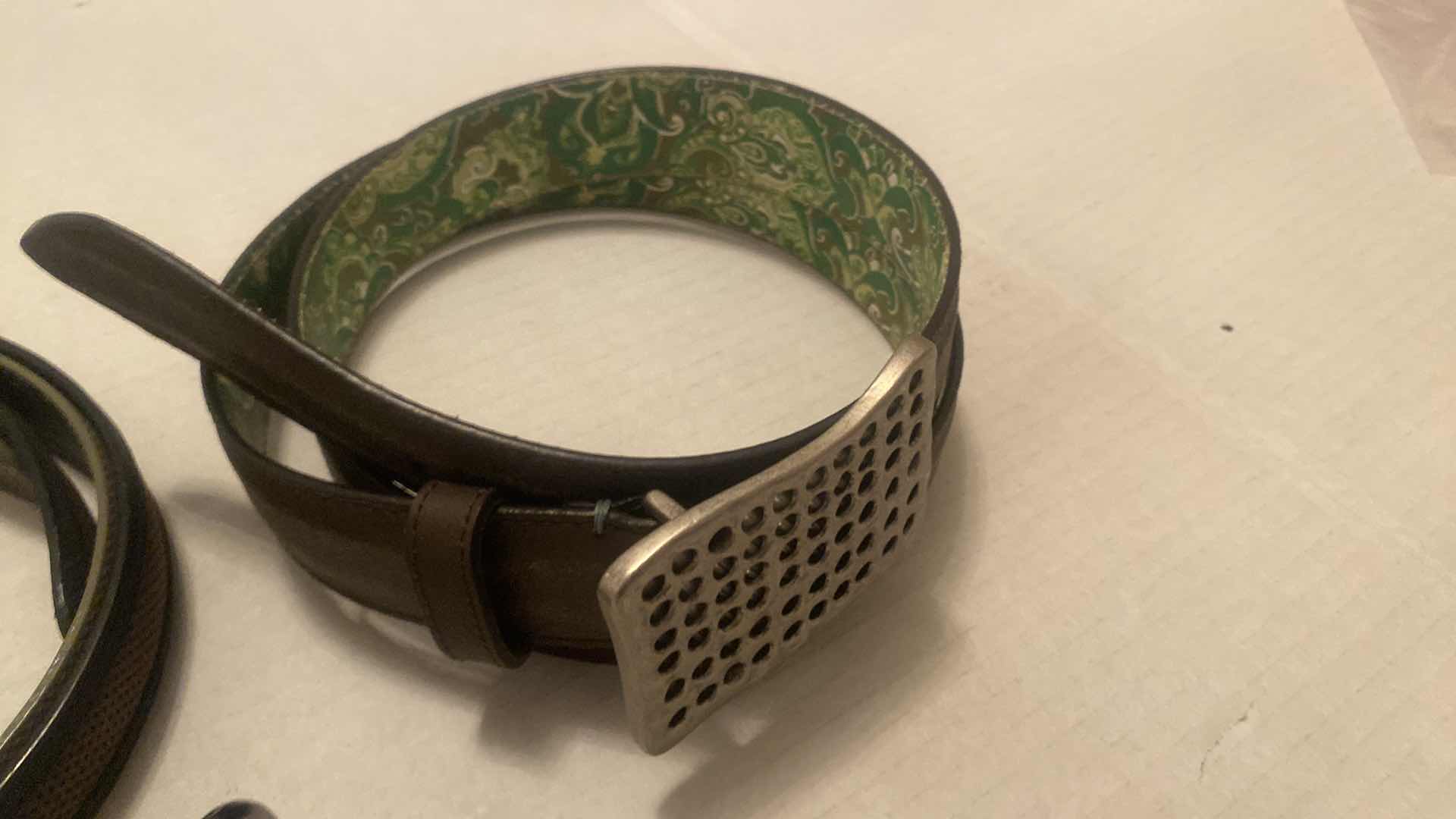 Photo 1 of 3 - ROBERT GRAHAM & MOORESCH DESIGNER BELTS SIZE 44 & EST 48