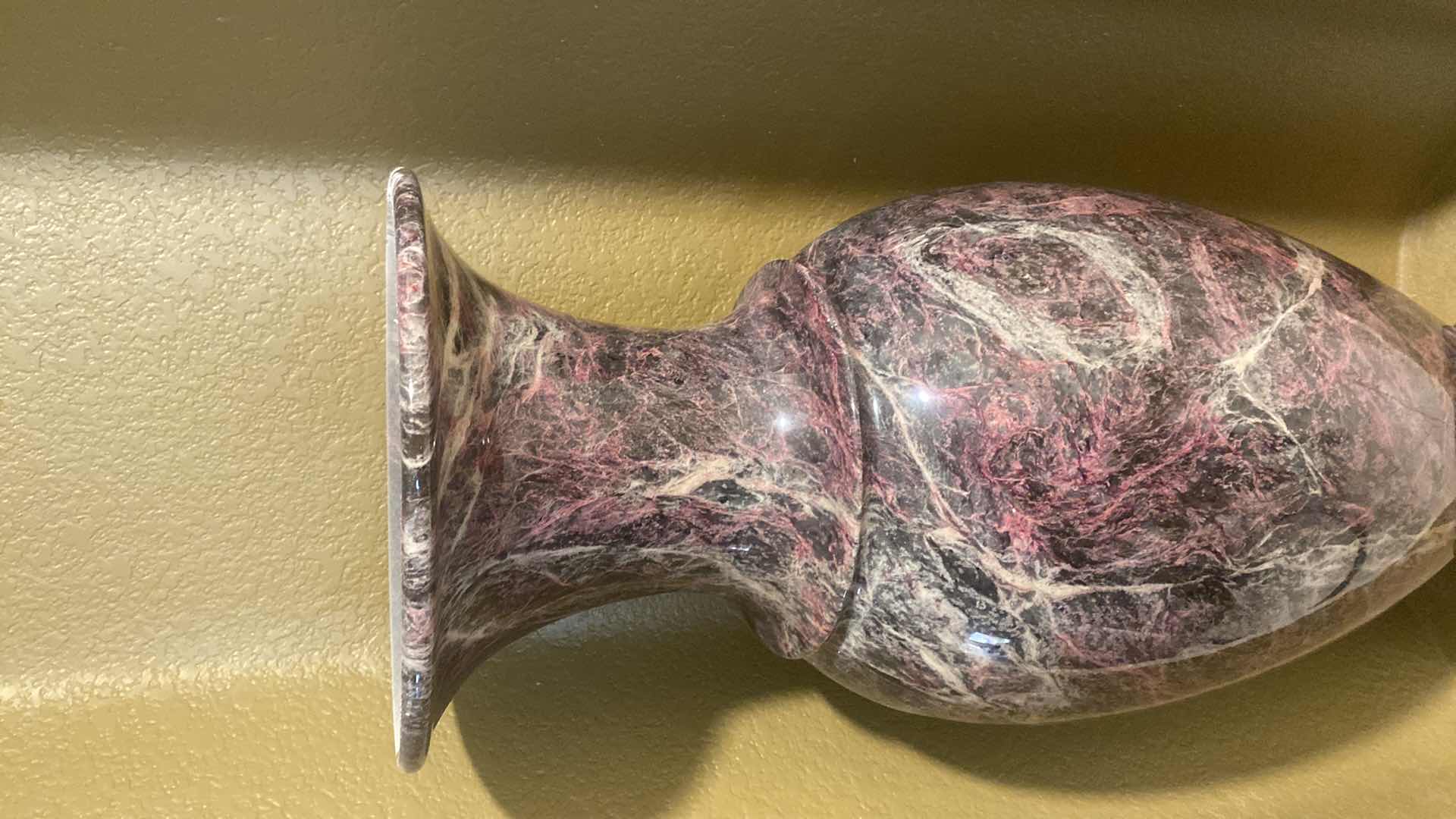 Photo 1 of SERPENTINE JADE POLISHED MULTI-COLOR STONE VASE 12“ X 35 1/2“