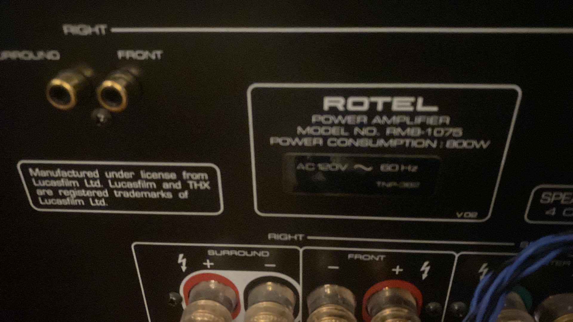 Photo 1 of ROTEL FIVE CHANNEL POWER AMPLIFIER RMD-1075