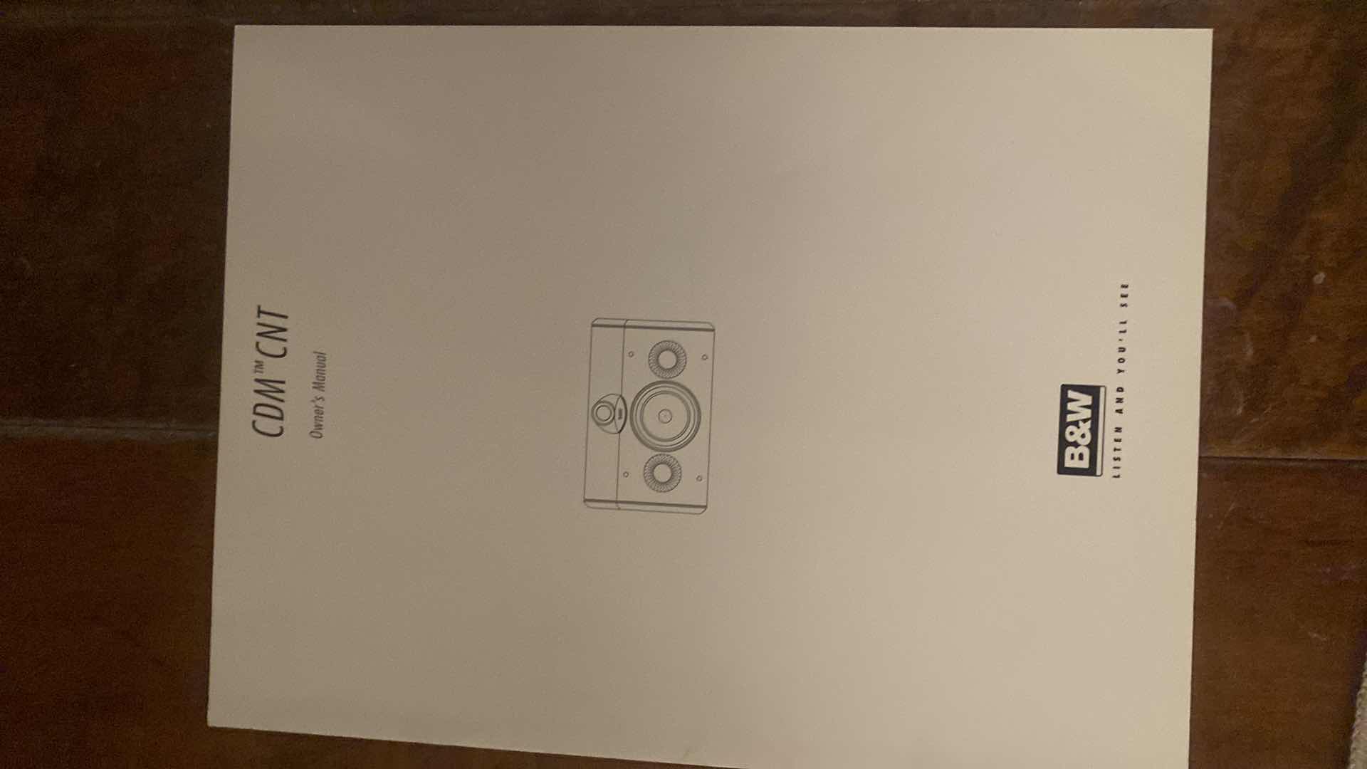 Photo 1 of BOWERS & WILKINS ROSEWOOD B&W CDM CNT SPEAKER 18” X 11” H 12” ( speaker wire not included)