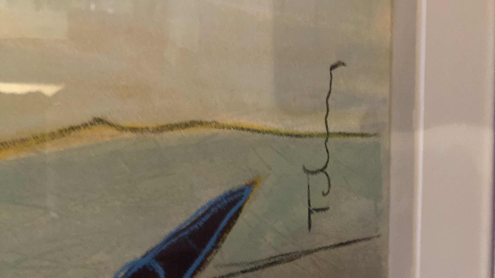 Photo 1 of VINTAGE 1992 GOLD FRAMED ITZCHAK TARKAY “GARDEN CAFE” SERIGRAPH SIGNED & NUMBERED ARTWORK UNFRAMED MEASURES 35 1/2” X 45 3/4” FRAMED 57” X 47“ WITH COA