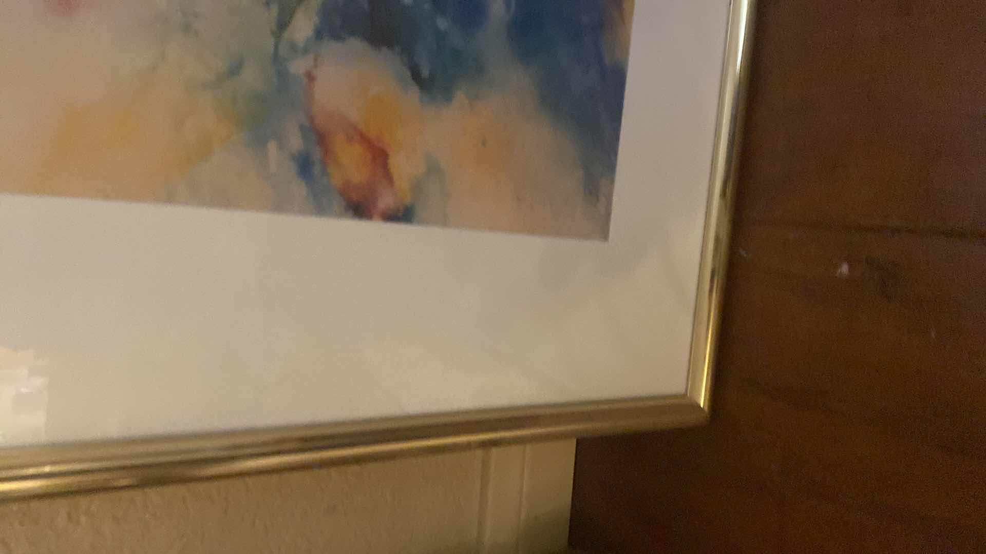 Photo 1 of ALUMINUM FRAMED FLORAL IN VASE ARTWORK 20” X 16”