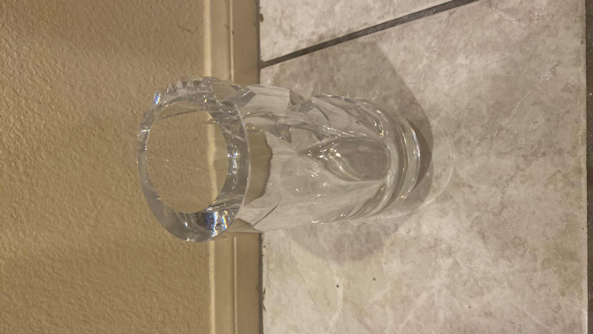 Photo 1 of VINTAGE SOLLIDEN BY ORREFORS CRYSTAL OVAL VASE H8”