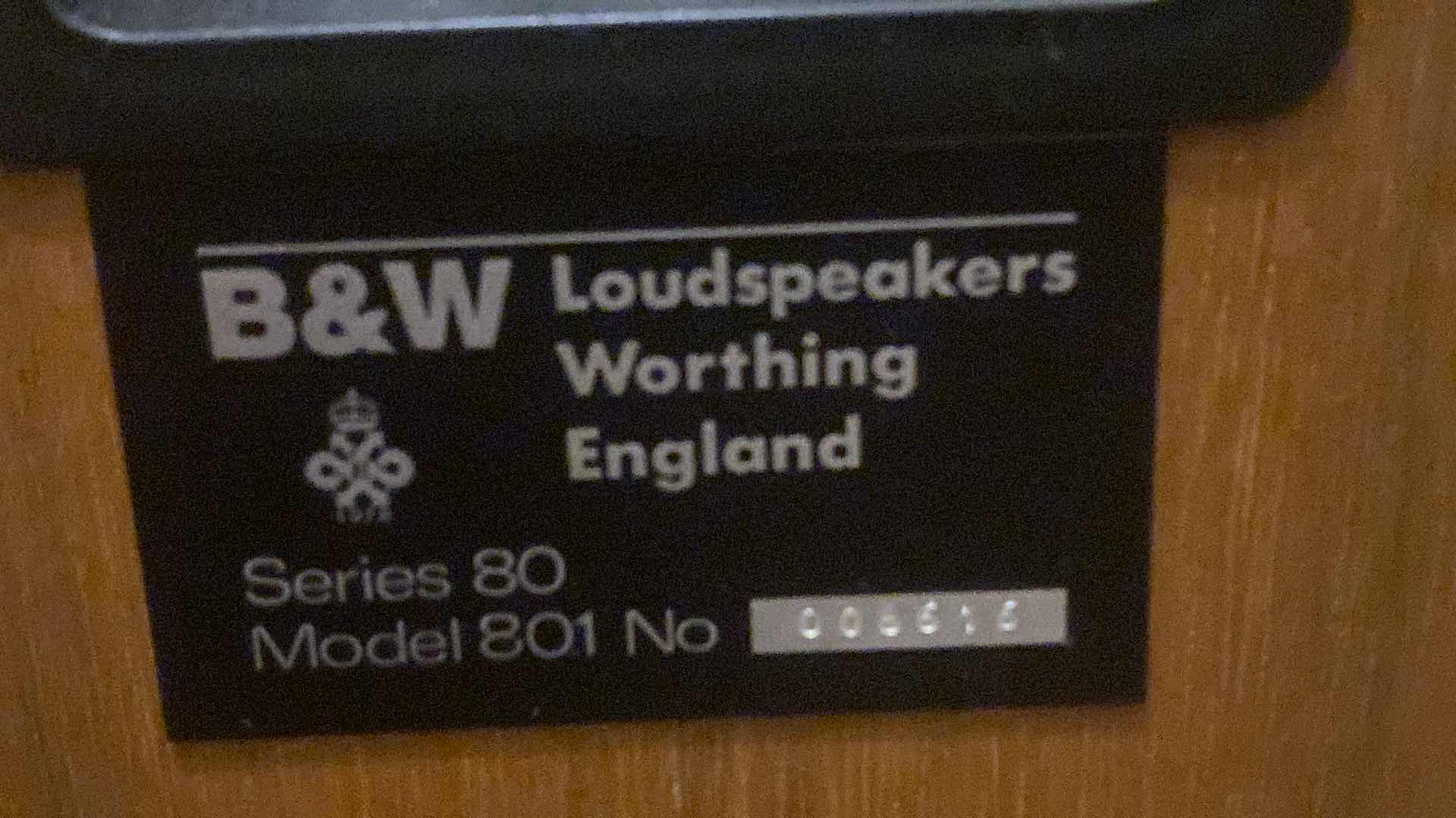 Photo 1 of BOWERS & WILKINS ROSEWOOD B&W SERIES 801 SPEAKERS (wires not included) 17” x 21” H 36”