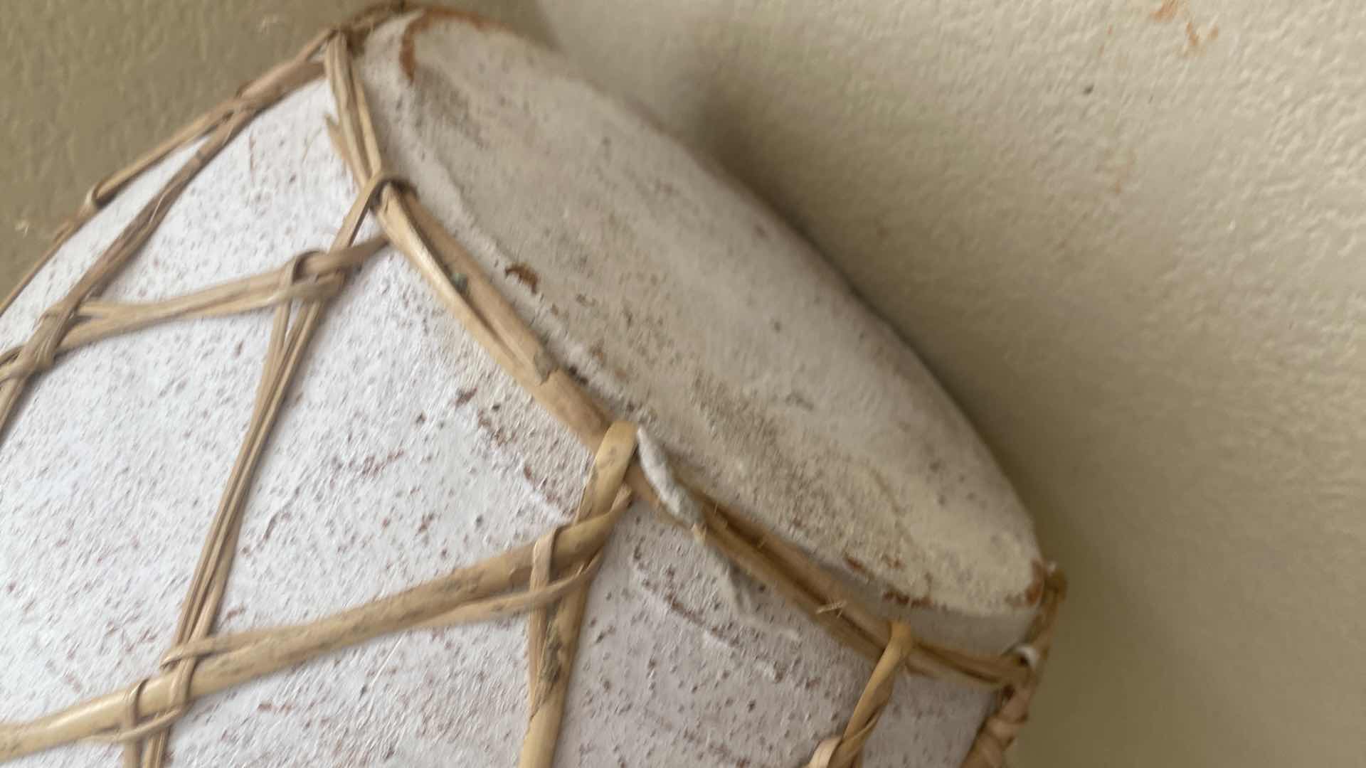 Photo 1 of CONTEMPORARY CYPRIOT COASTAL RATTAN WRAPPED POTTERY 11” X 16”