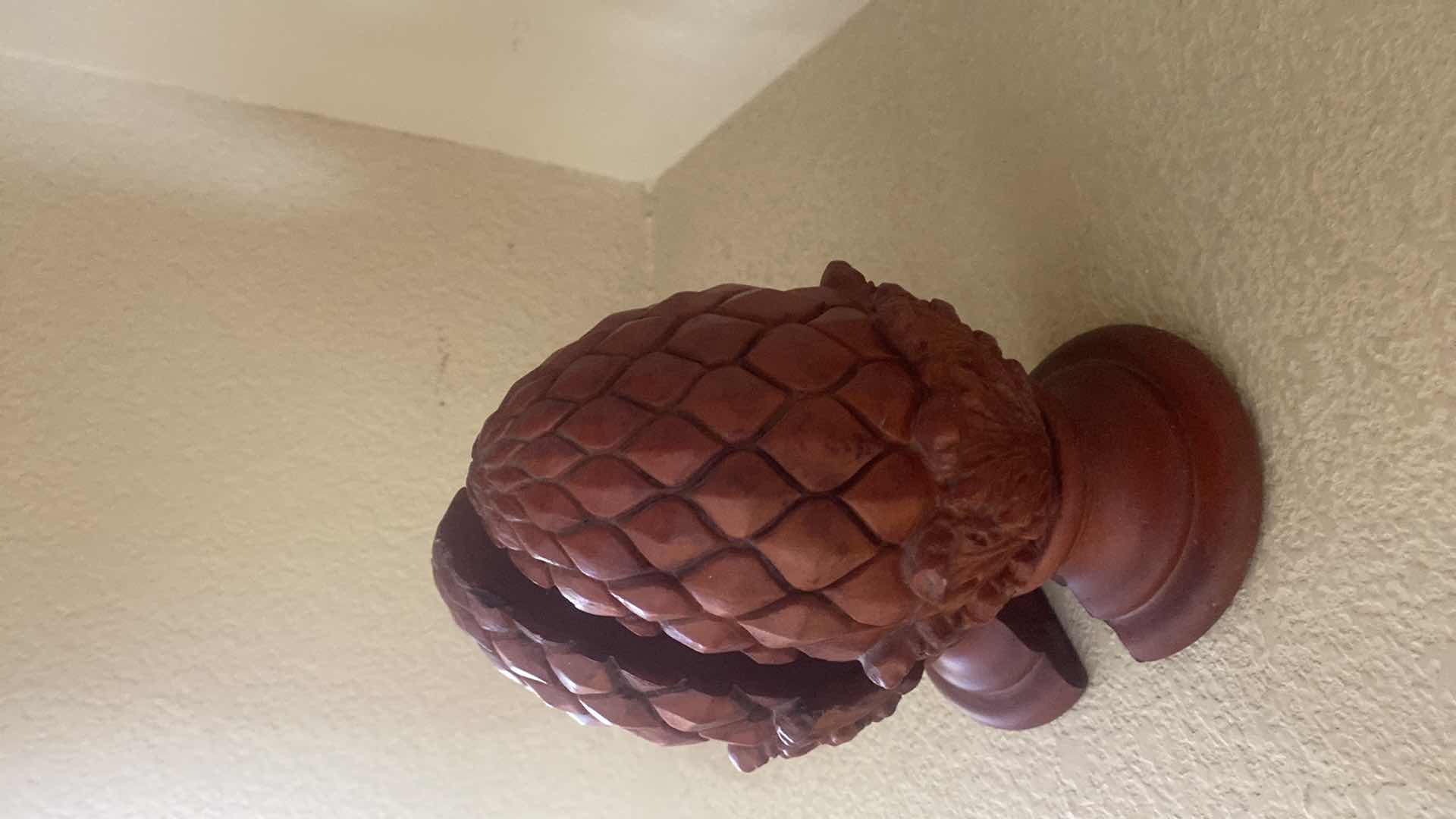 Photo 1 of CARVED WOOD ARTICHOKE BOOKENDS H8”