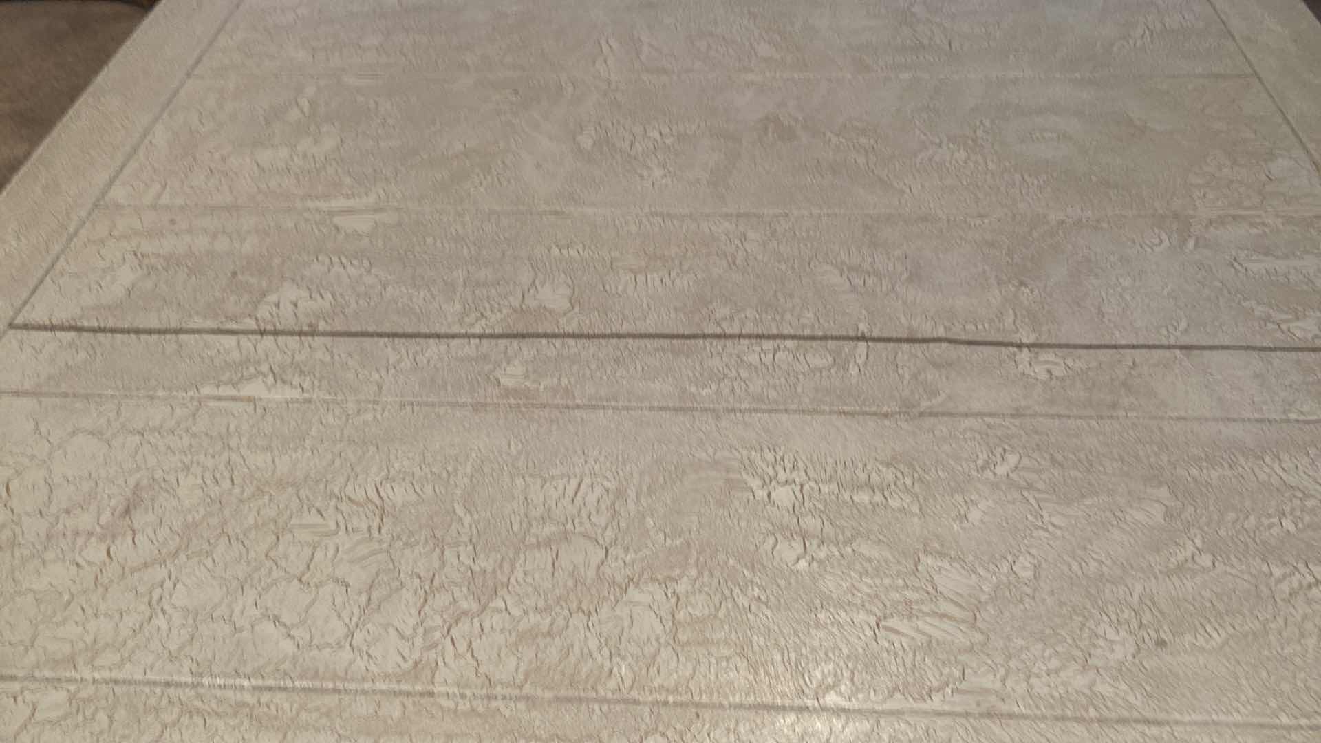 Photo 1 of WOOD SQUARE COFFEE TABLE WITH CRACKLE FINISH TOP 40” X 40” H 18”