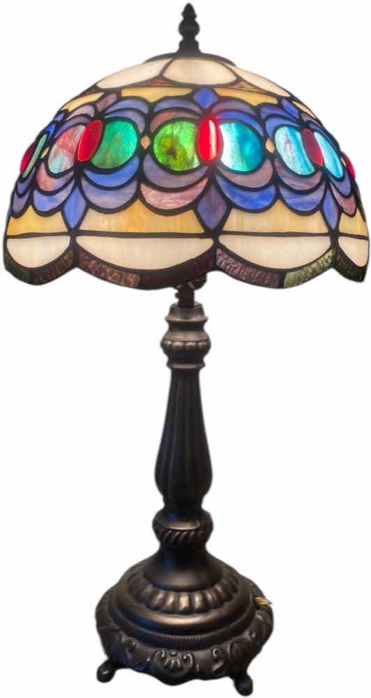 Photo 1 of STAINED GLASS TIFFANY STYLE DESK LAMP H21 1/2”