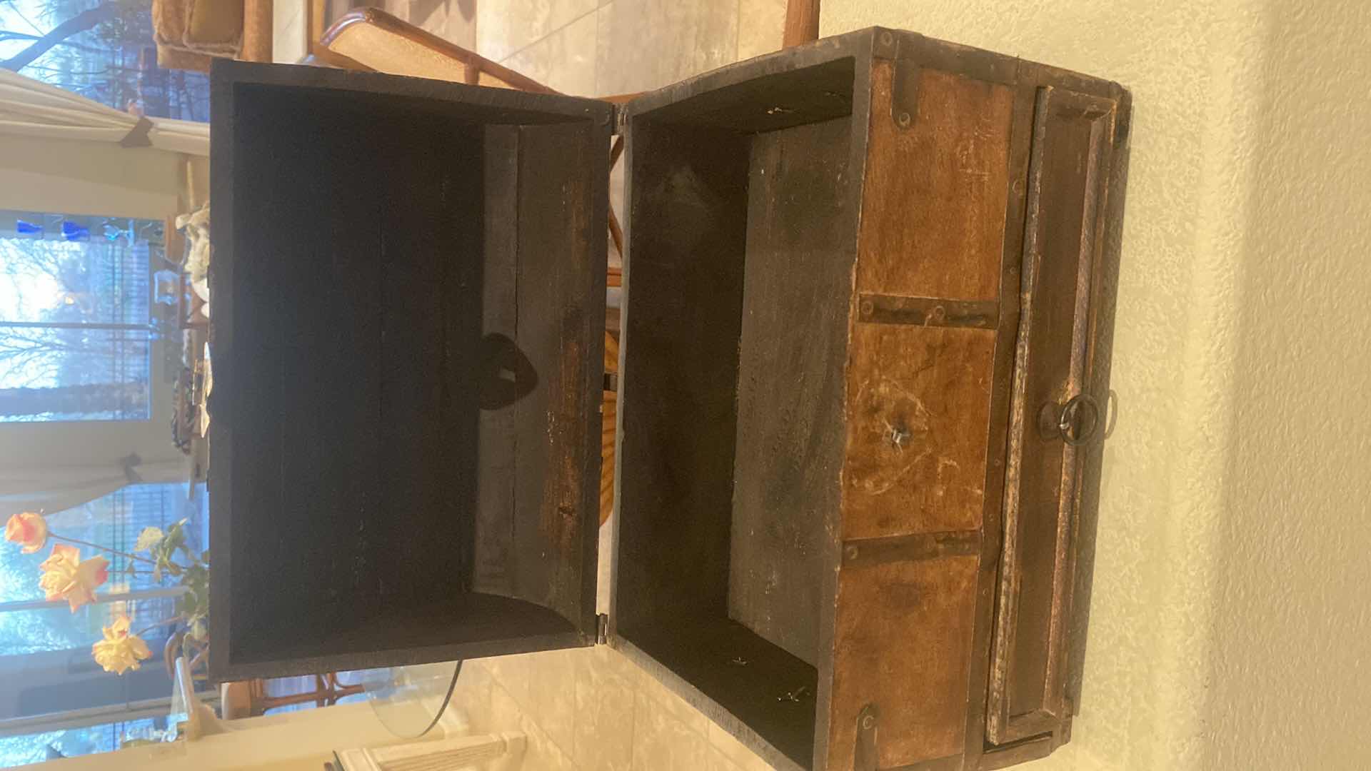 Photo 1 of WOOD TREASURE BOX 14” x 9 1/2” H11”