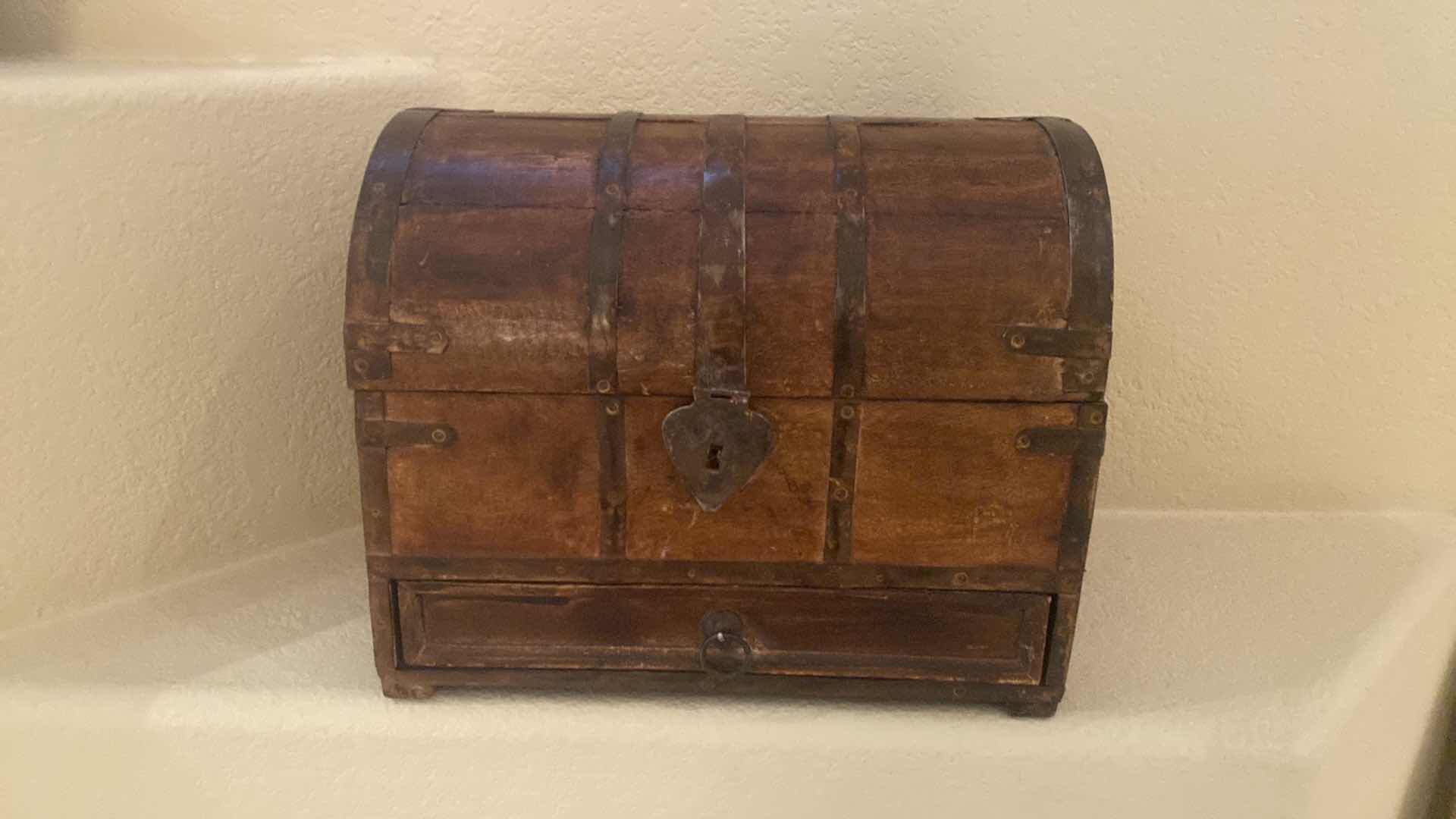 Photo 1 of WOOD TREASURE BOX 14” x 9 1/2” H11”