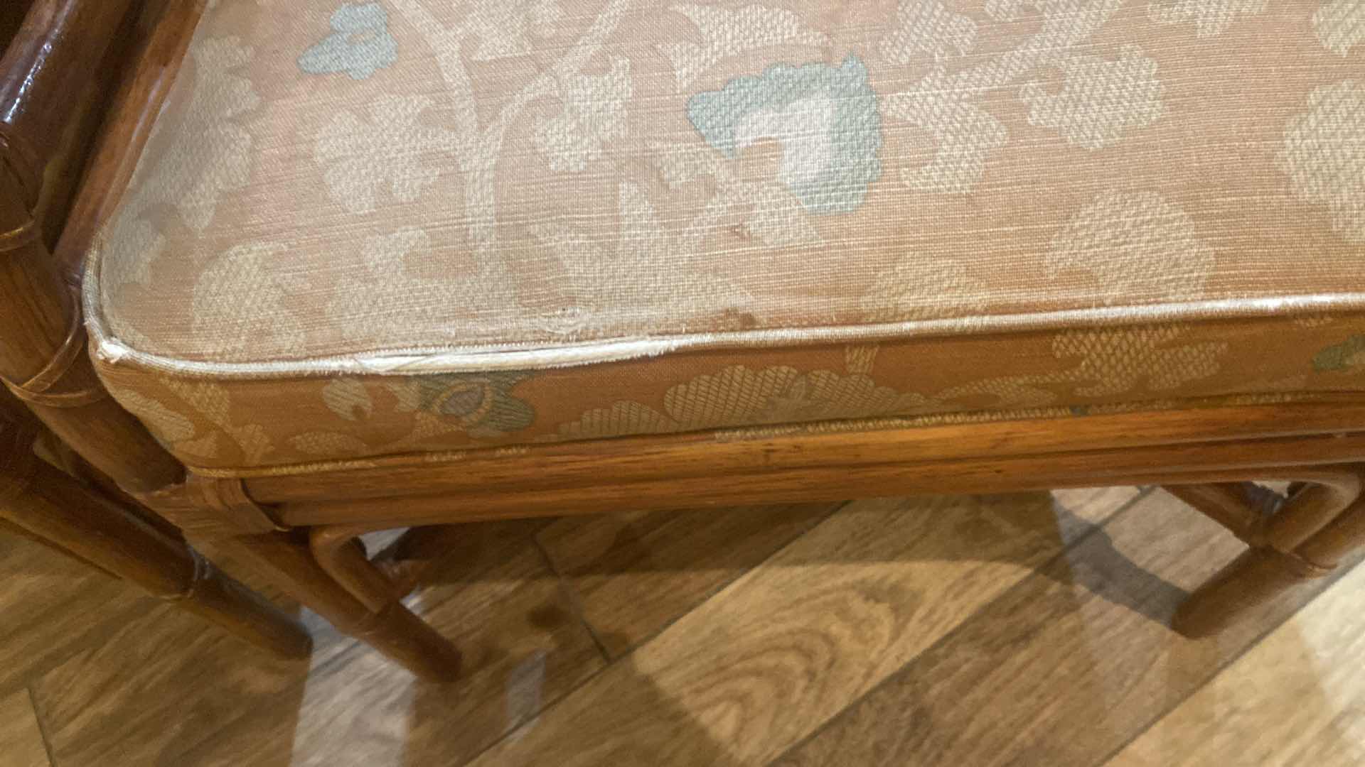 Photo 1 of PAIR OF UPHOLSTERED DINING ARM CHAIRS