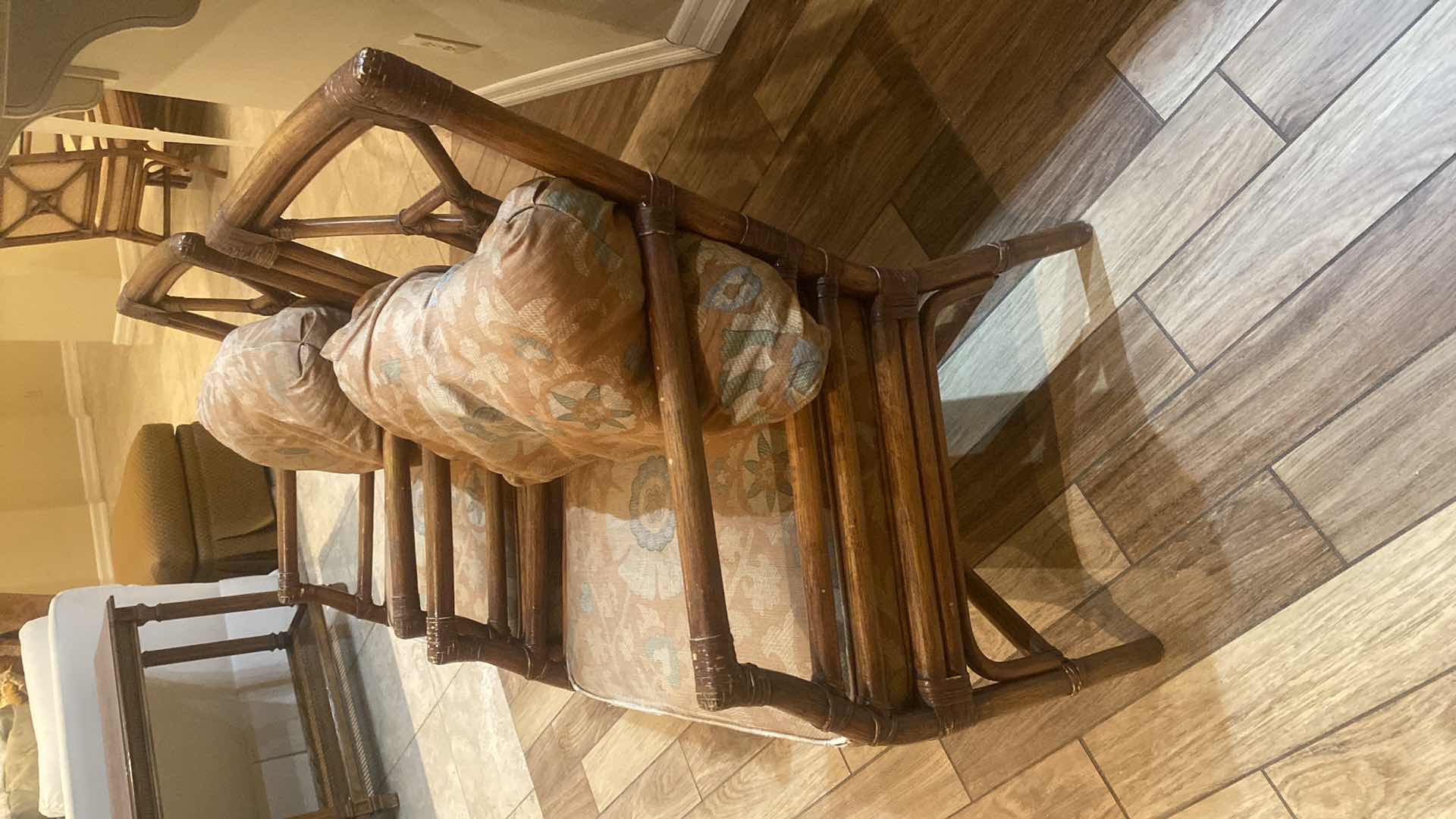 Photo 1 of PAIR OF UPHOLSTERED DINING ARM CHAIRS